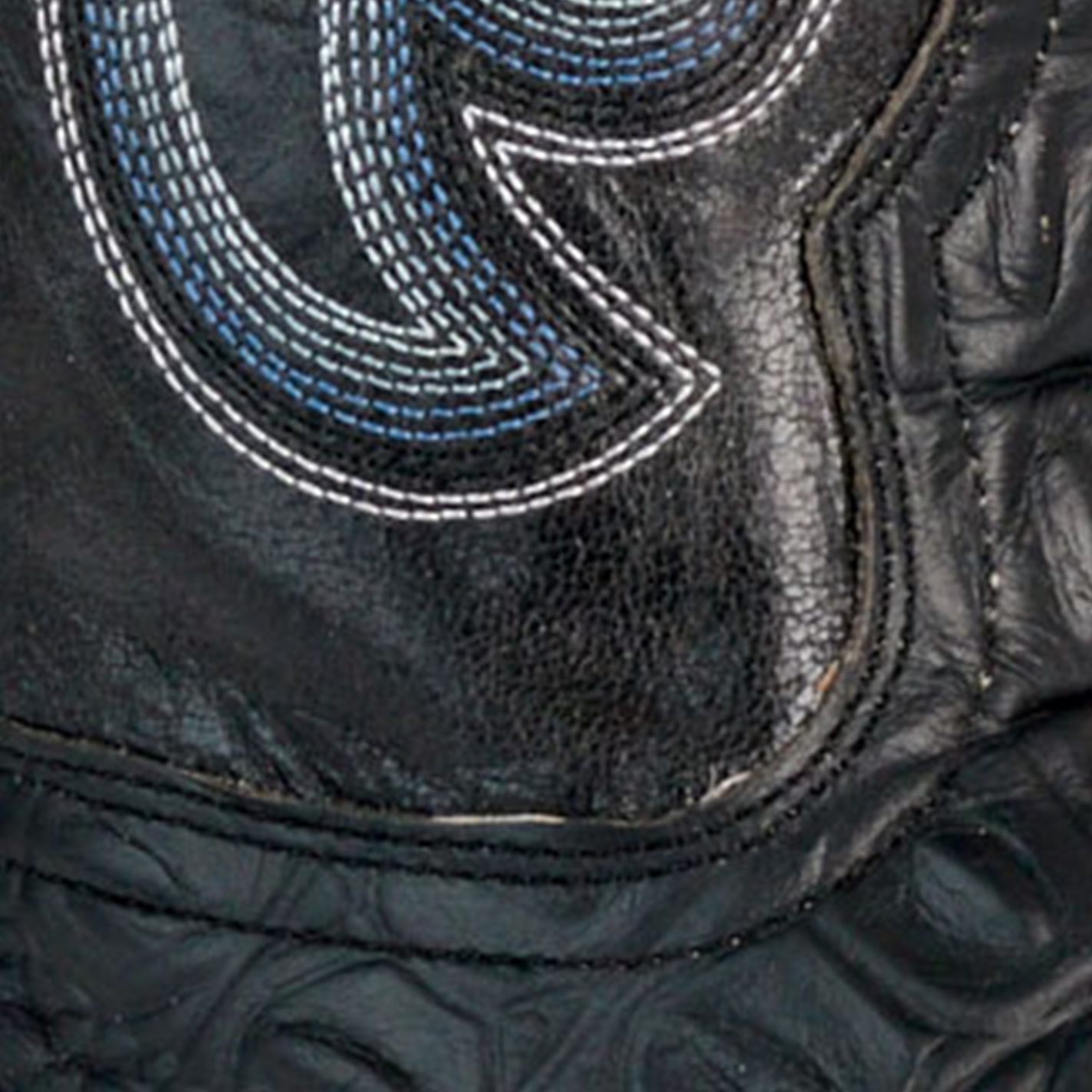 Cavender's Men's Intrepid Black Hornback Alligator Print and Gray Wide Square Toe Cowboy Boot - Image 1