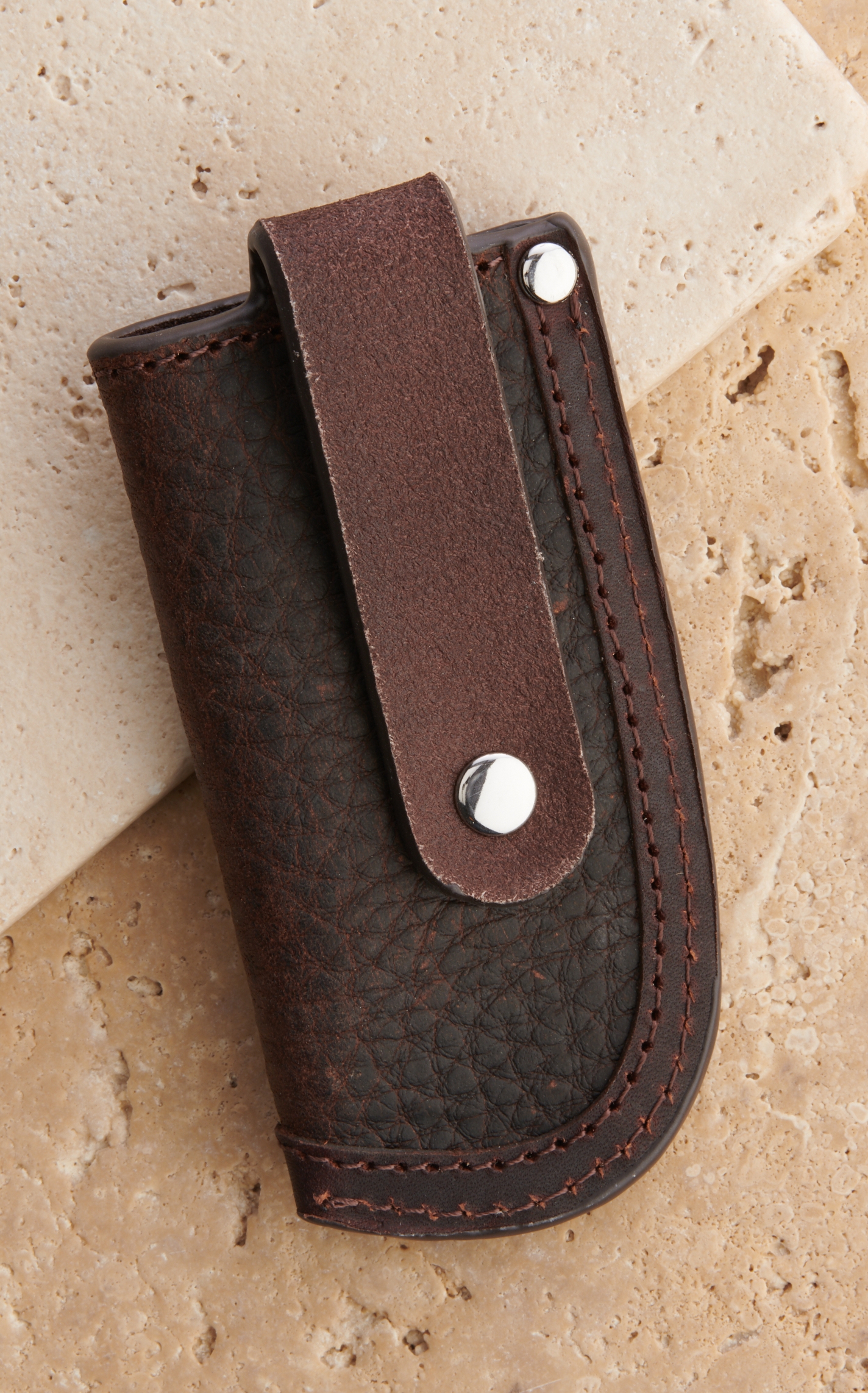 Ariat Classic Dark Brown Leather Knife Sheath - Image 1