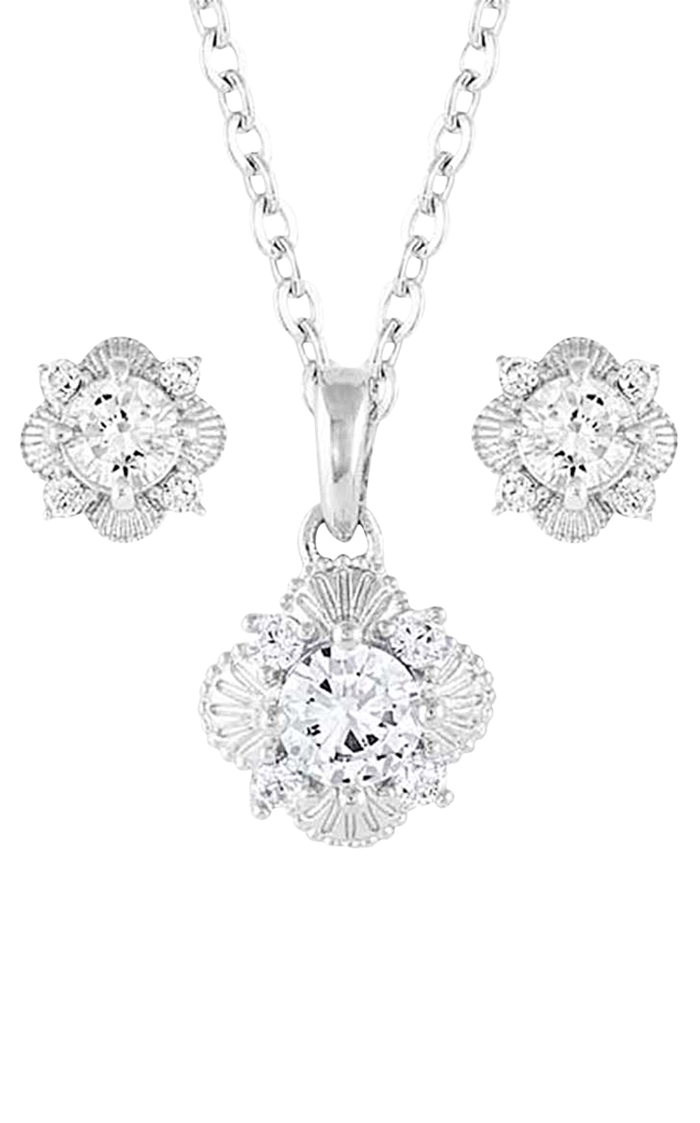 Montana Silversmiths Makin' Memories Crystal Necklace and Earrings Jewelry Set - Image 1