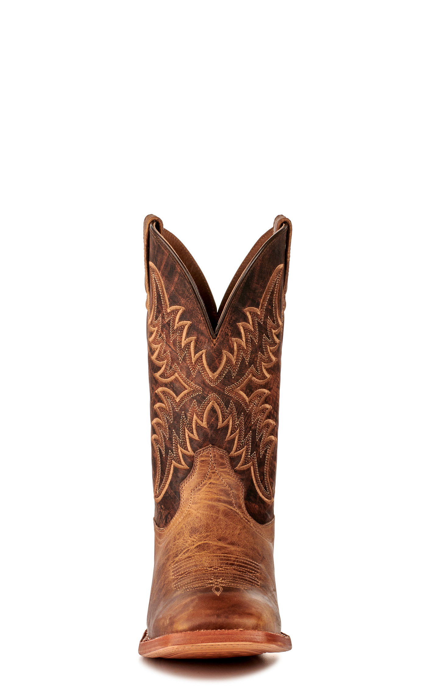 Ariat Men's Point Ryder Dry Creek Tan with Burnt Brown Wide Square Toe Cowboy Boots - Image 1