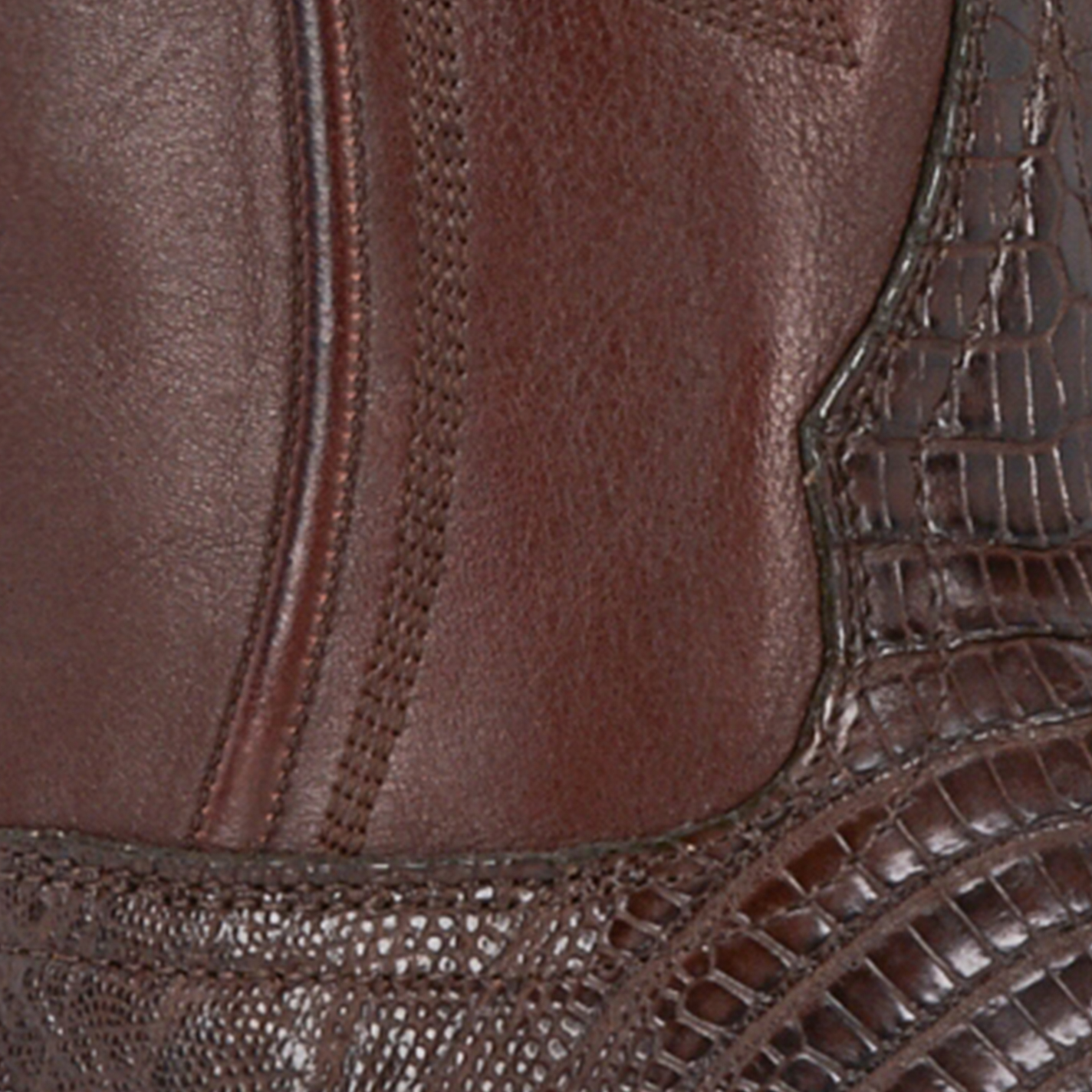 JRC & Sons Men's James Teju Lizard Round Toe Exotic Cowboy Boot in Chocolate Brown - Image 1