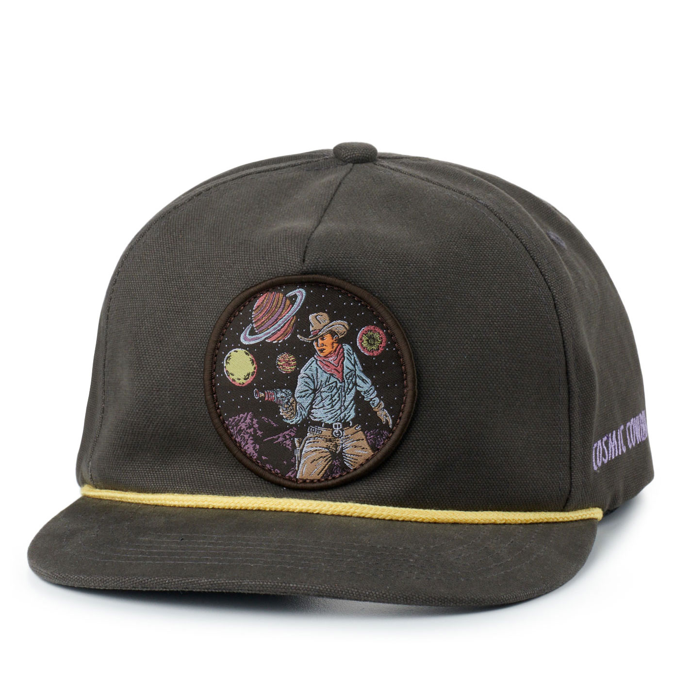 Sendero Provisions Co. Charcoal Cosmic Cowboy Logo Patch Snap Back Cap - Image 1