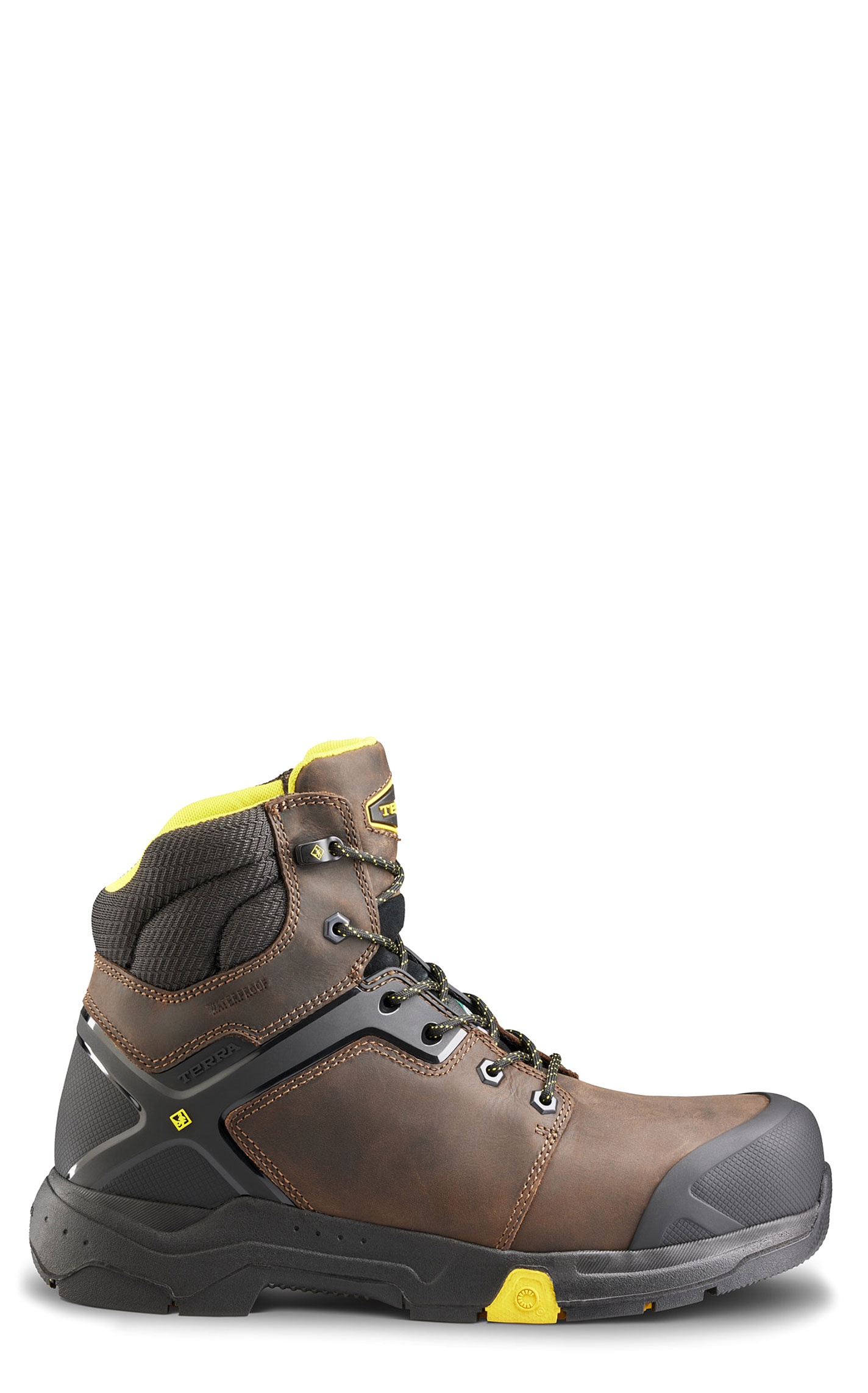 Terra Men’s Brown and Black Carbine 6” Waterproof Composite Toe Safety Work Boots - Image 1
