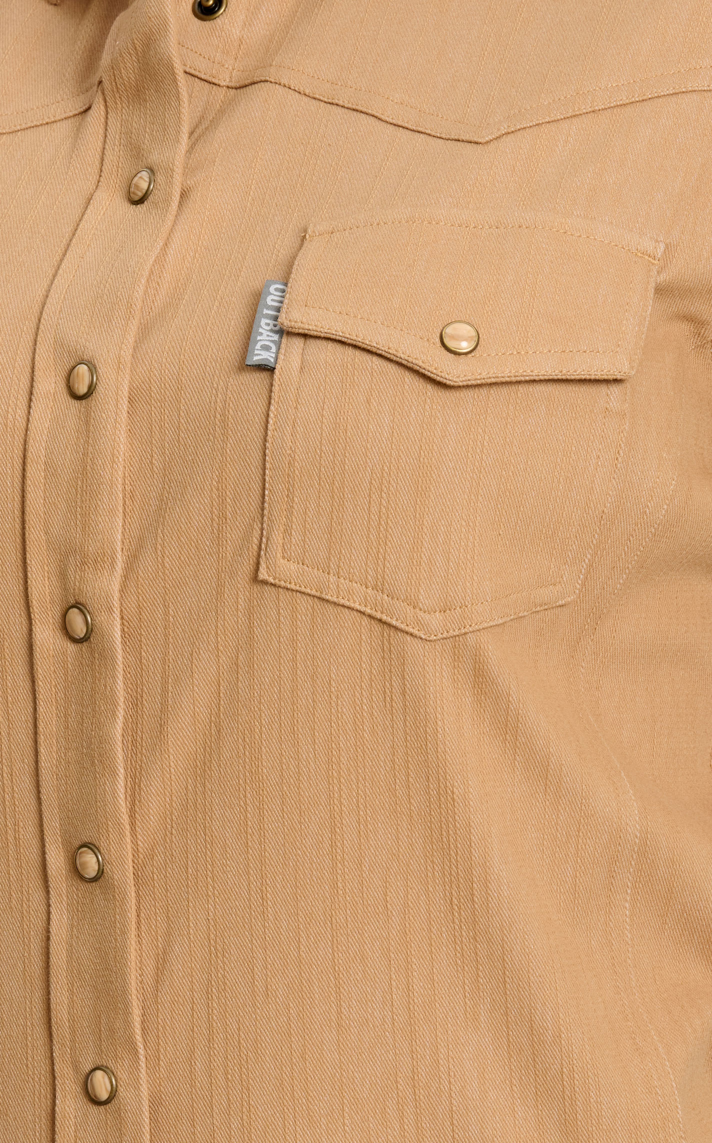 Outback Trading Co. Women's Kat Dark Khaki Denim Long Sleeve Western Shirt - Image 1
