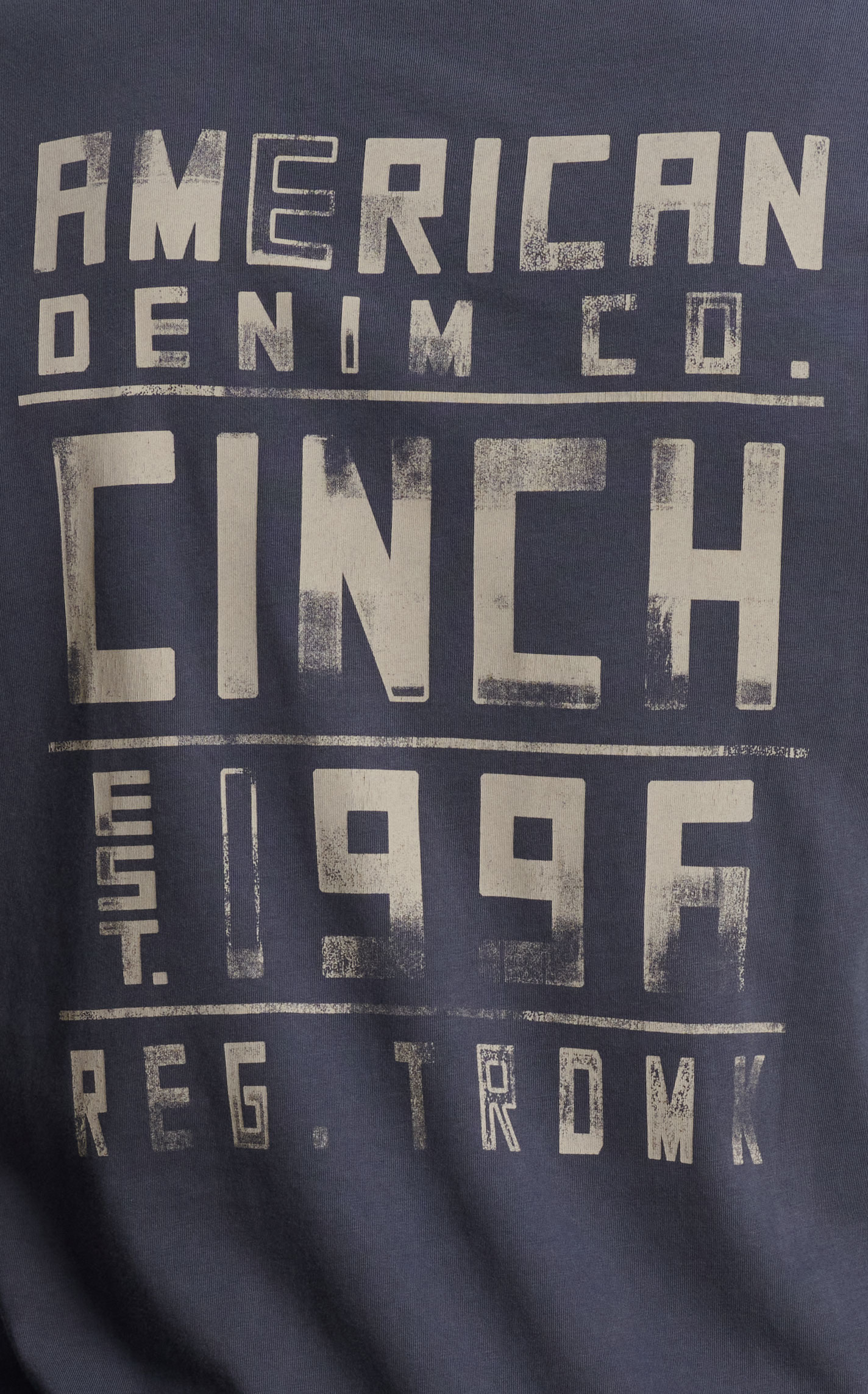 Cinch Men's Dark Blue-Gray Logo Graphic T-Shirt - Image 1
