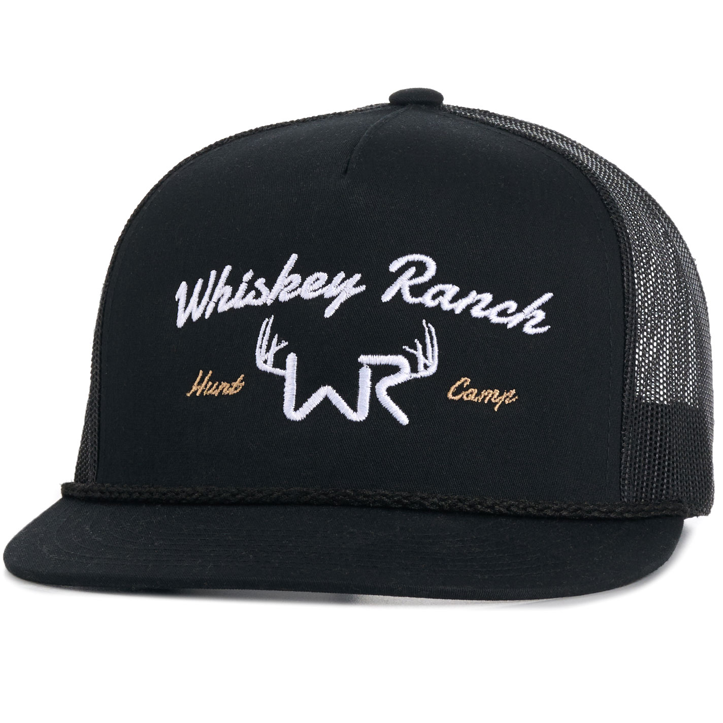Whiskey Bent Hat Co. Black Hunt Club Logo Cap - Image 1