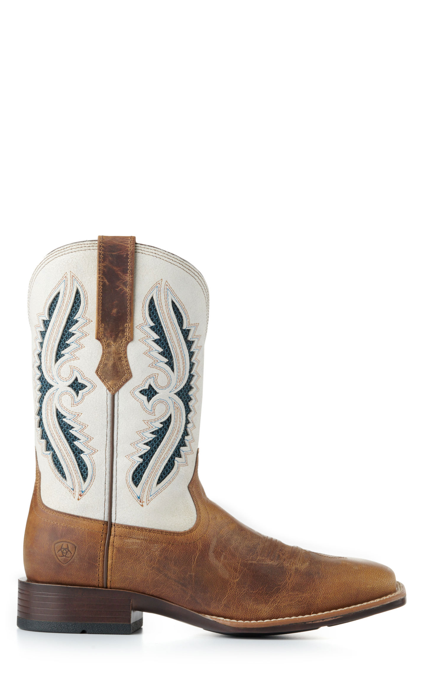 Ariat Men's Rowder VentTEK 360° Marble Tan and White Bantamweight Wide Square Toe Cowboy Boots - Image 1