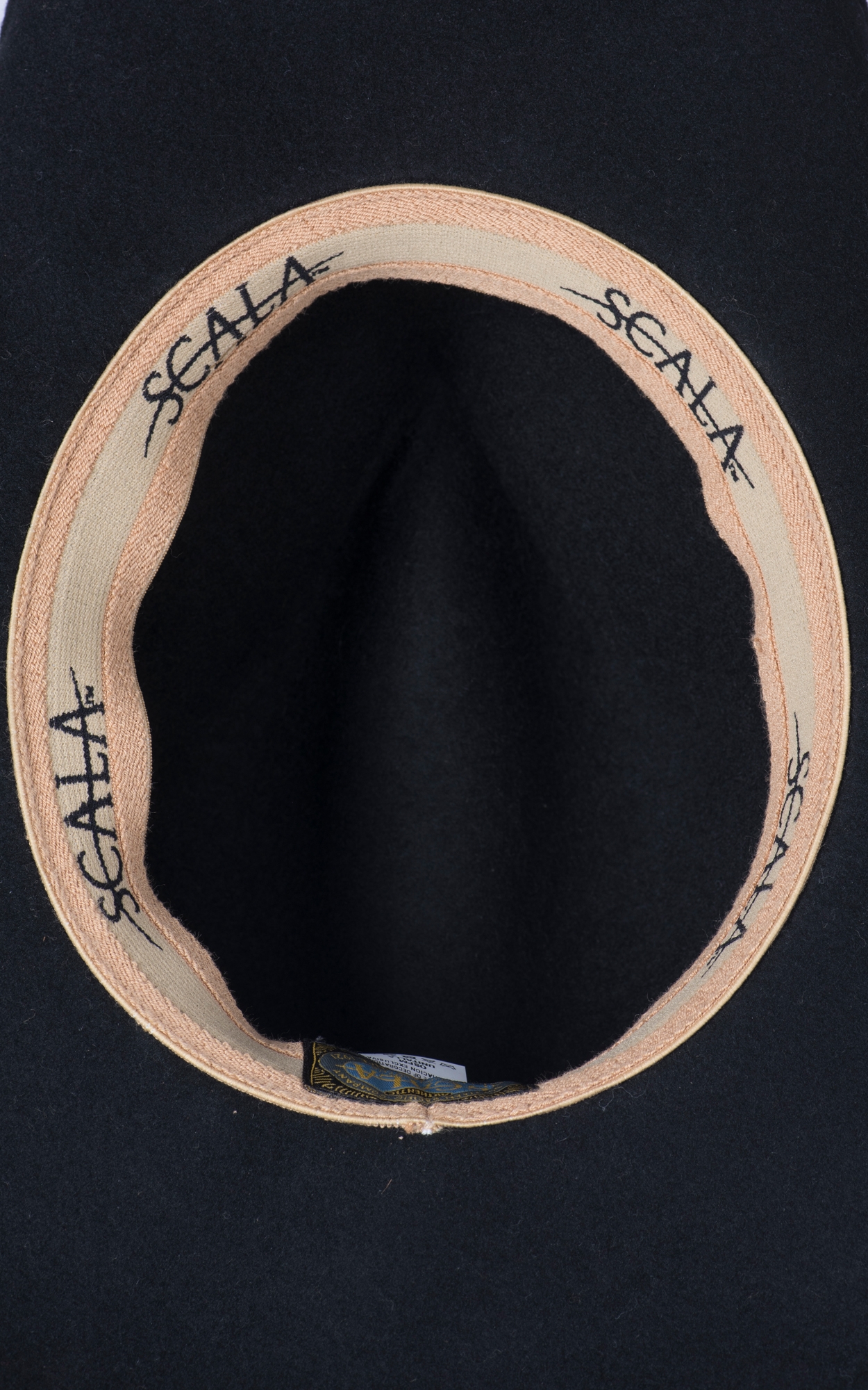 Scala by Dorfman Pacific Black Crushable Wool Turquoise Stone Band Cowboy Fashion Hat - Image 1