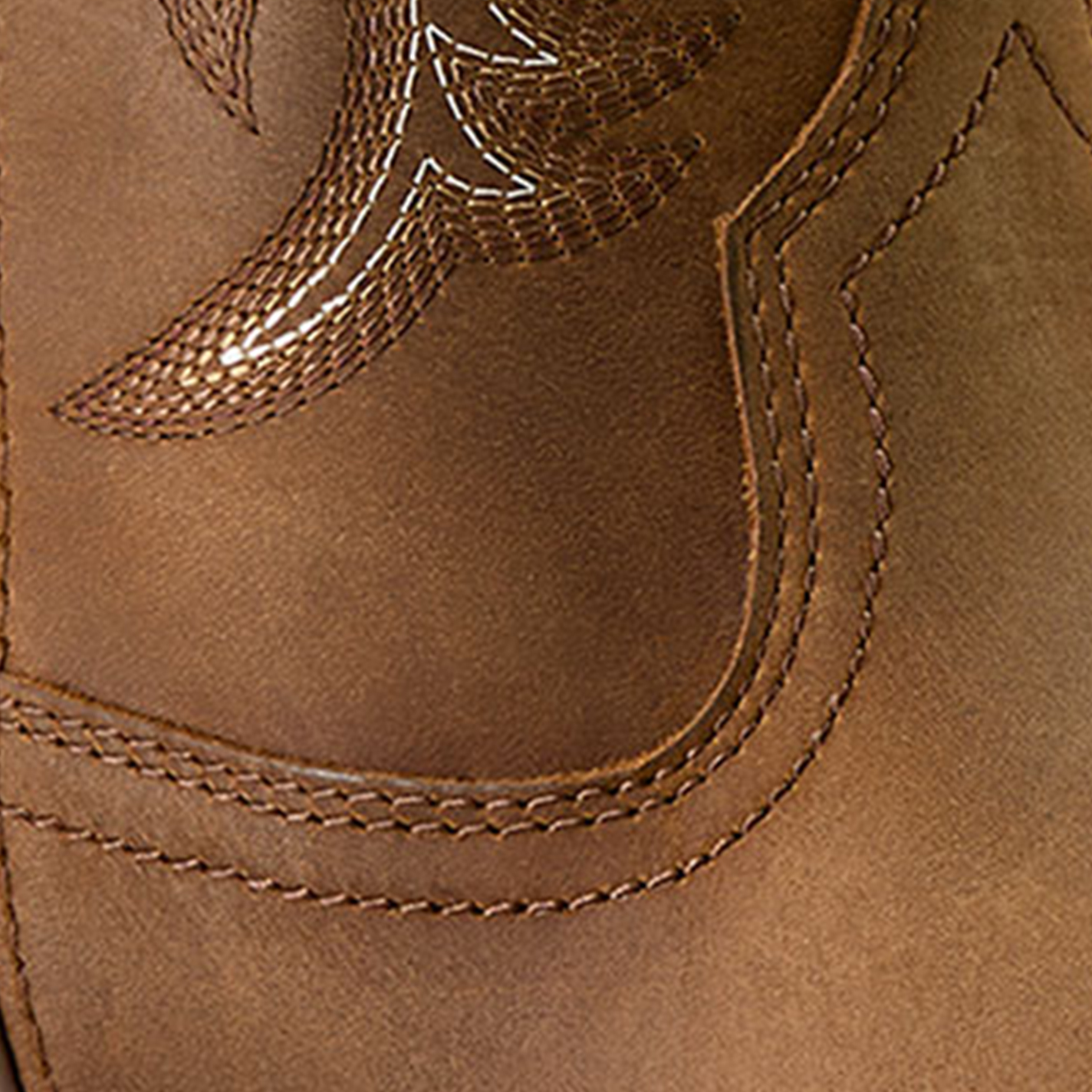 Ariat Men's Distressed Brown Hybrid Ranchway Wide Square Toe Boots - Image 1