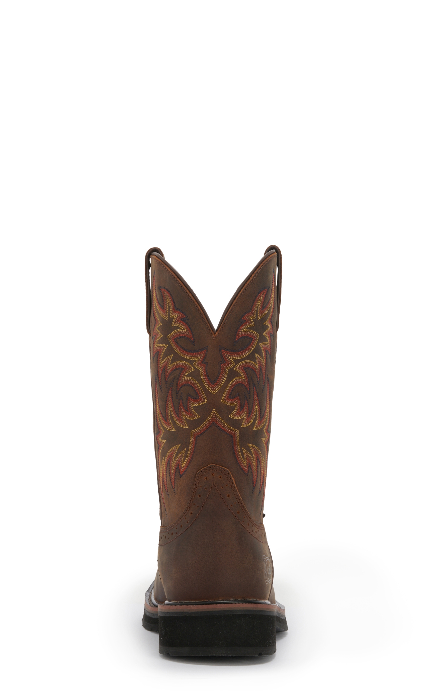 Justin Men's Stampede Driller Dark Brown Waterproof Square Steel Toe Work Boot - Image 1
