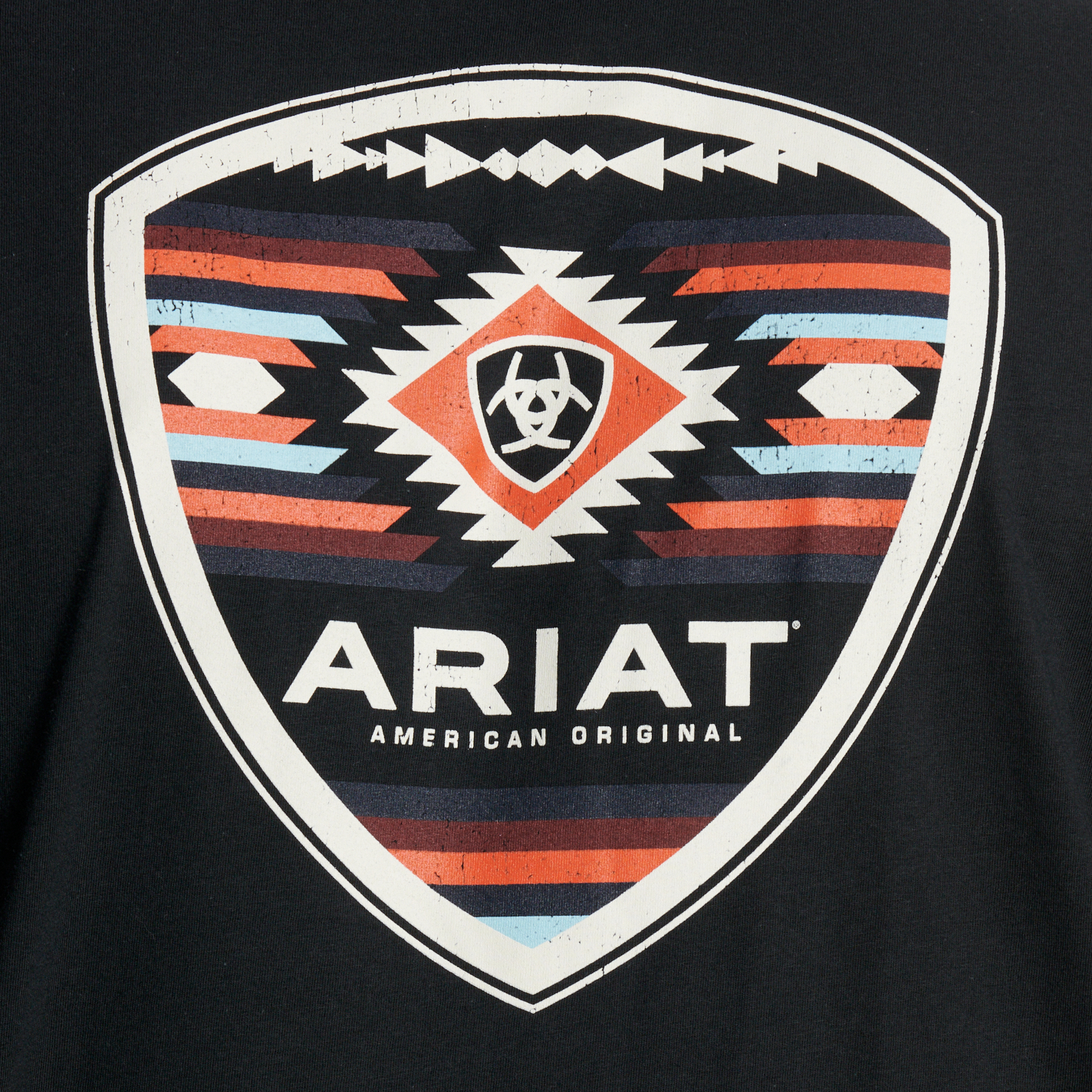 Ariat Men's Black Aztec Graphic Logo T-Shirt - Image 1
