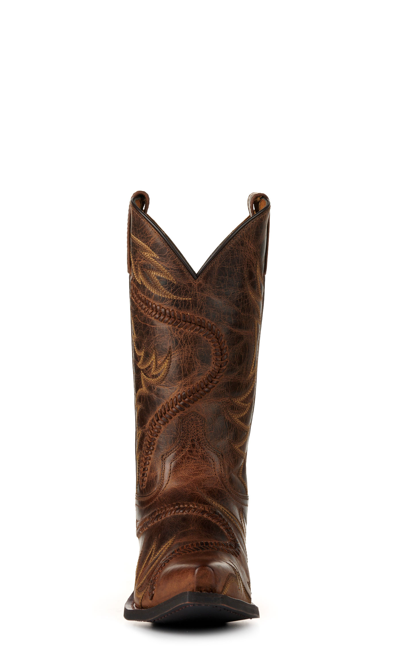 Laredo Men's Jag Walnut with Buckle Snip Toe Cowboy Boots - Image 1