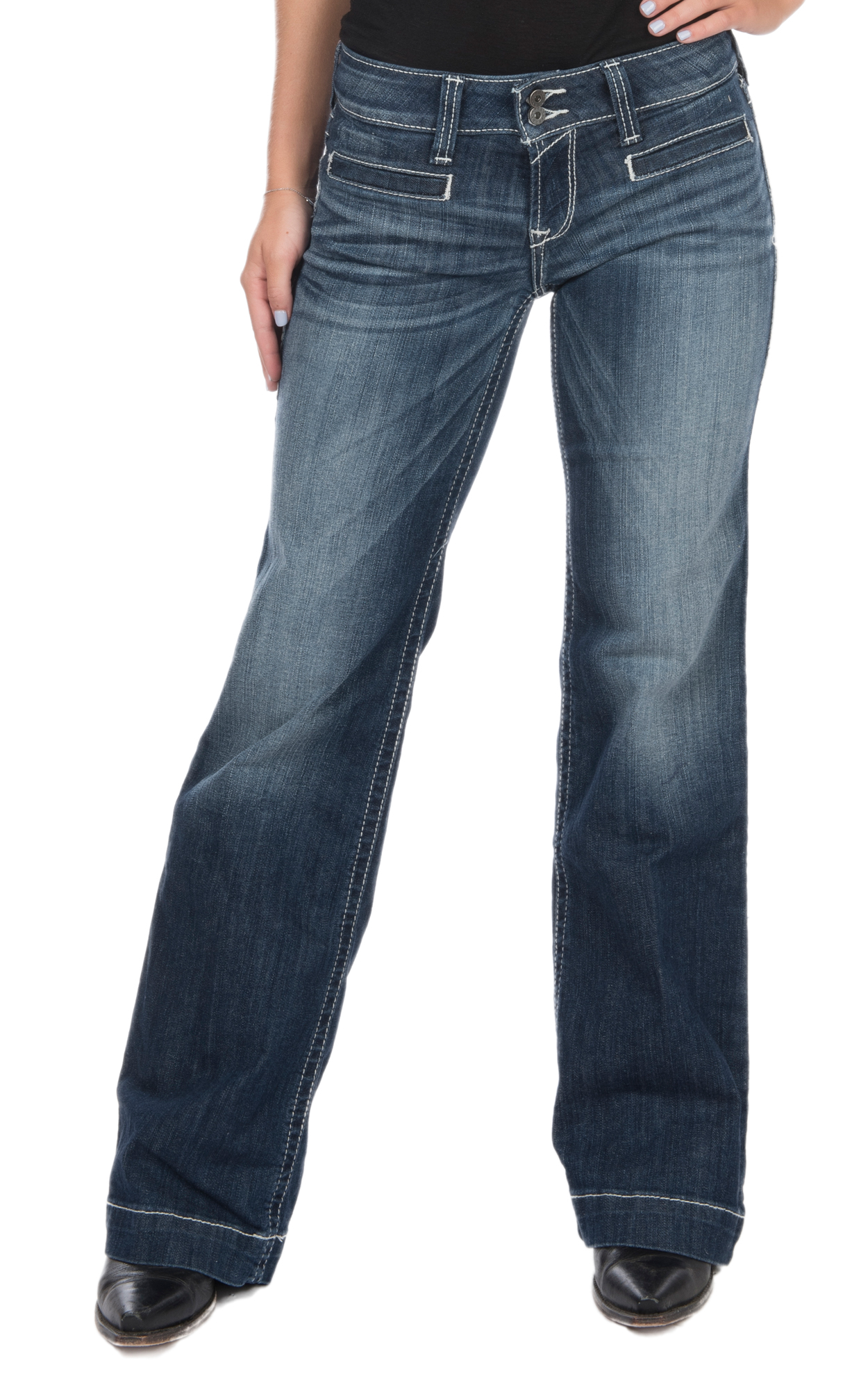 Ariat Women's Entwined Mid Rise Stretch Trouser Jeans - Image 1