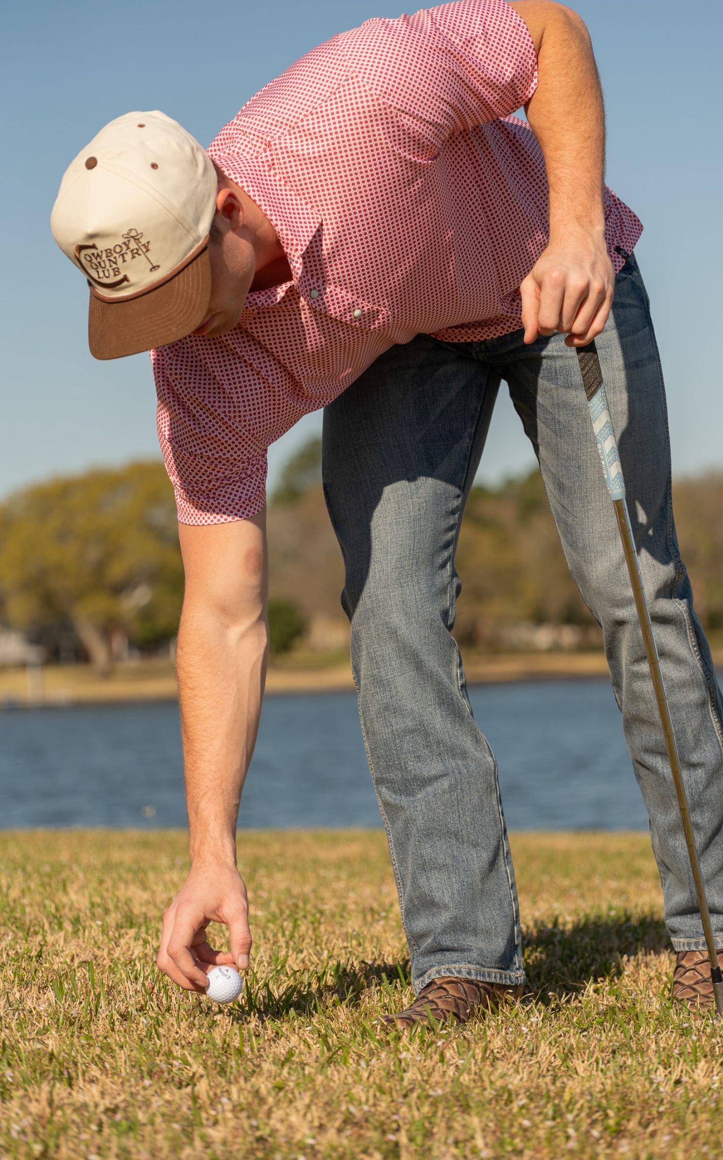 Sendero Provisions Co. Bone & Chocolate Cowboy Country Club Cap - Image 1