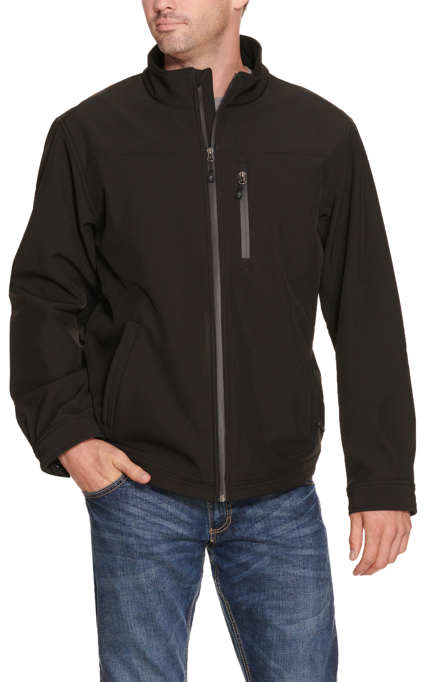 Rafter C Men's Black Bonded Jacket - Image 1
