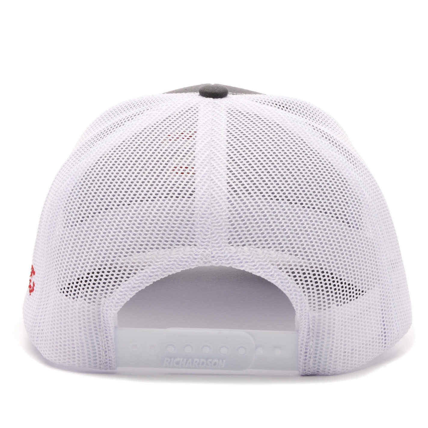 Lane Frost Courage Charcoal Gray and White with Center American Flag Logo Snapback Cap - Image 1
