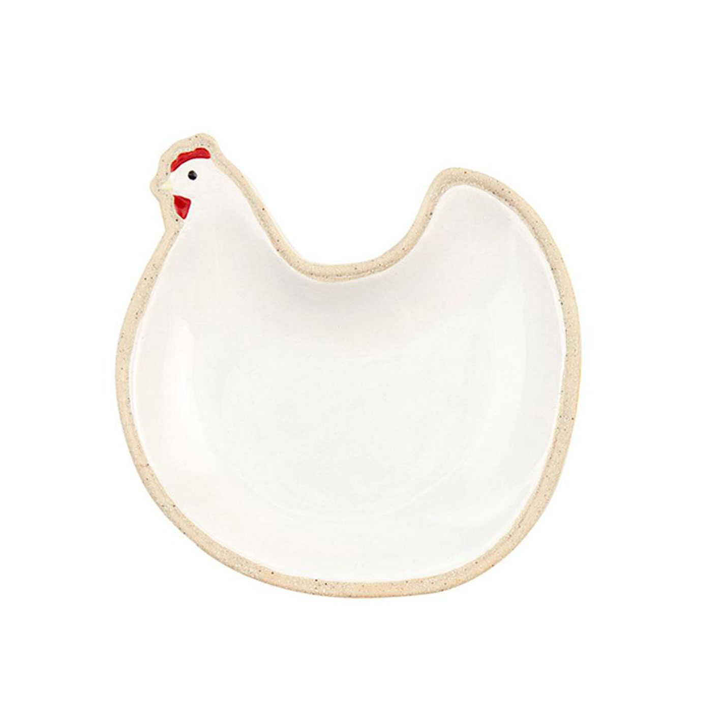 Mud Pie White Chicken Tidbit Plate - Image 1