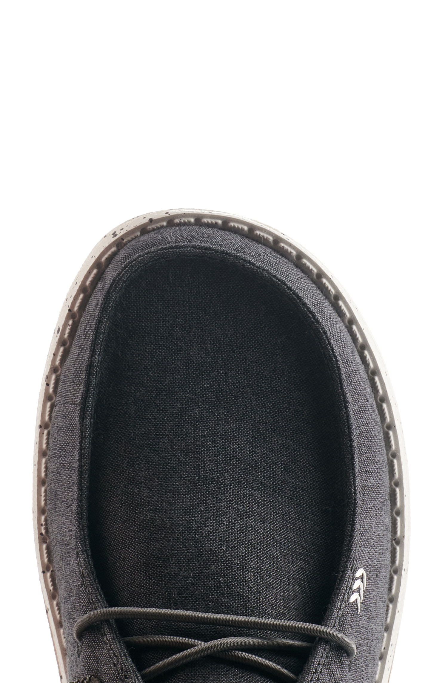 Hey Dude Women's Wendy Chambray Washed Black Moc Toe Lace Up Casual Shoes - Image 1