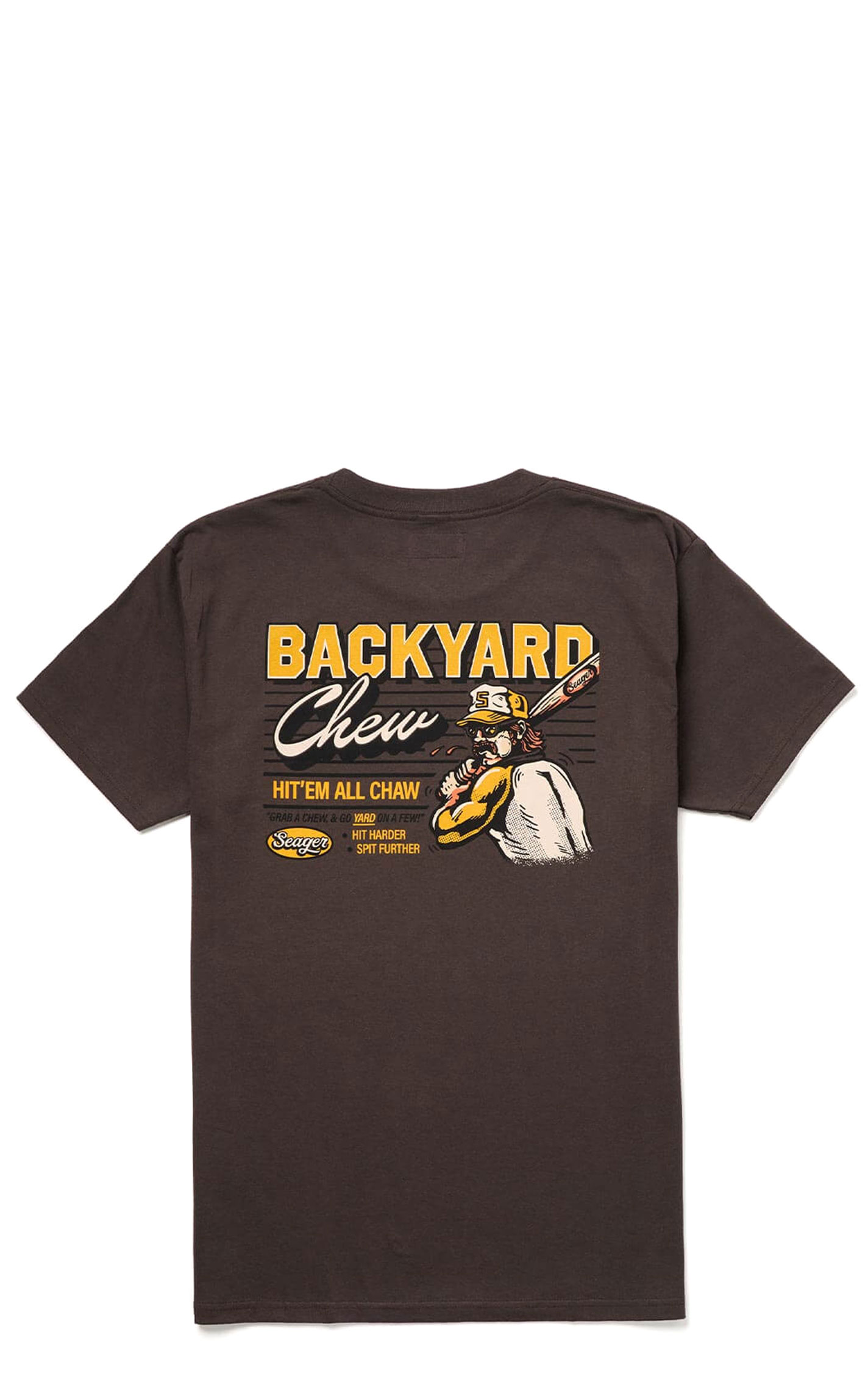 Seager Men's Washed Brown Backyard Chew T-Shirt - Image 1