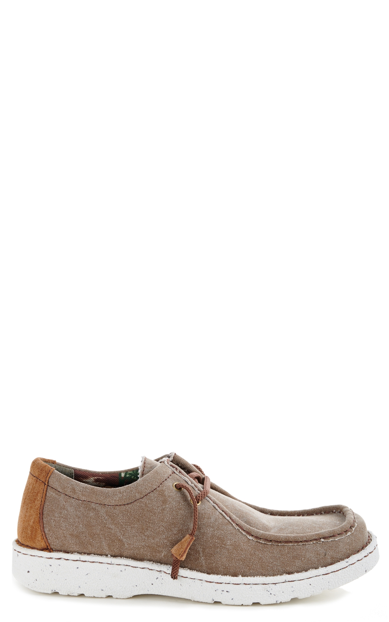 Justin Men's Easy Rider Hazer Clay Canvas Moc Toe Casual Shoes - Image 1