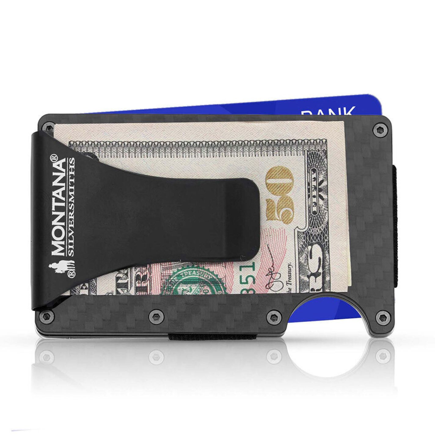 Montana Silversmiths Engraved Silver Credit Card & Cash Case - Image 1