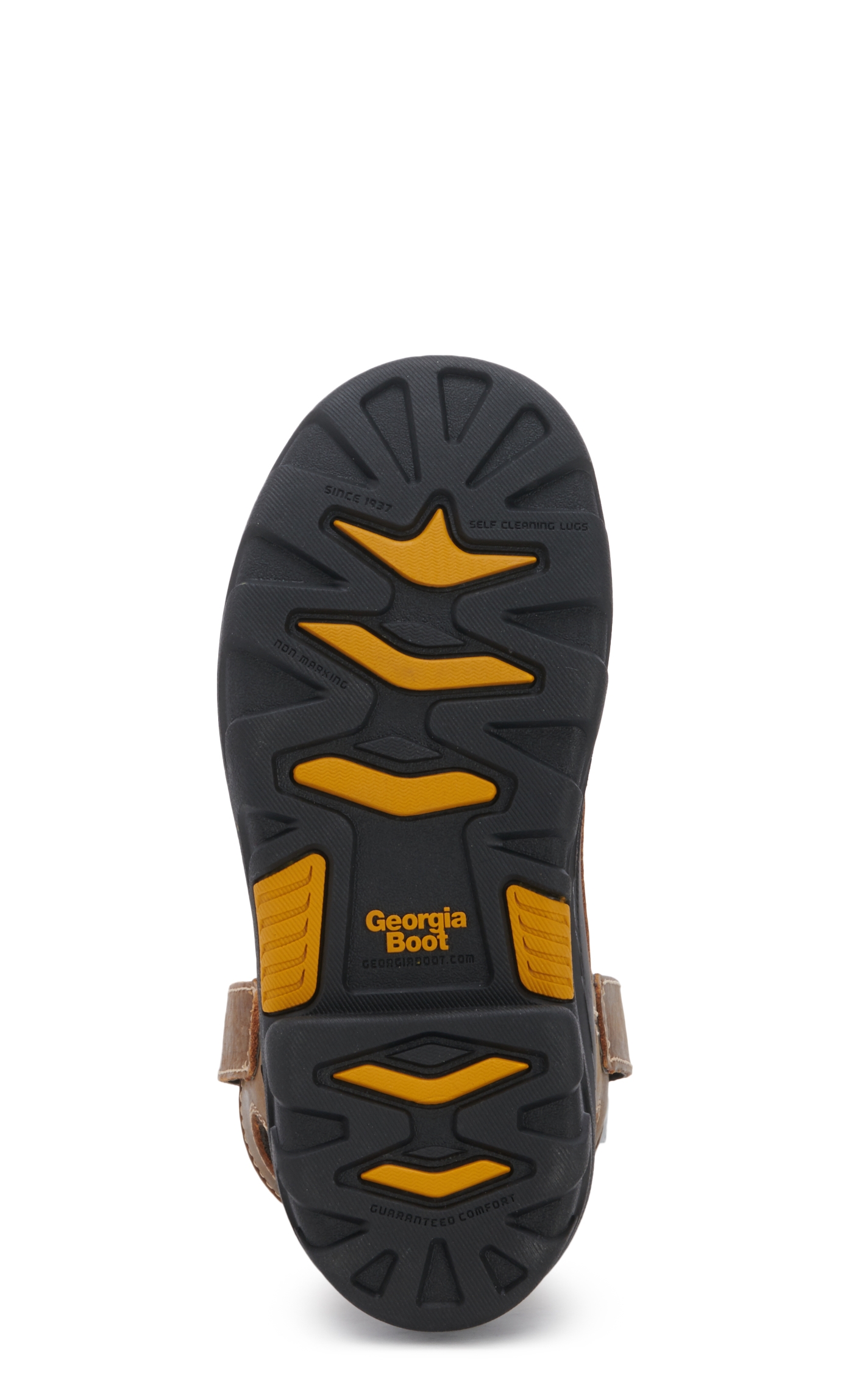 Georgia Youth Muddog Black and Brown Pull On Waterproof Boots - Image 1