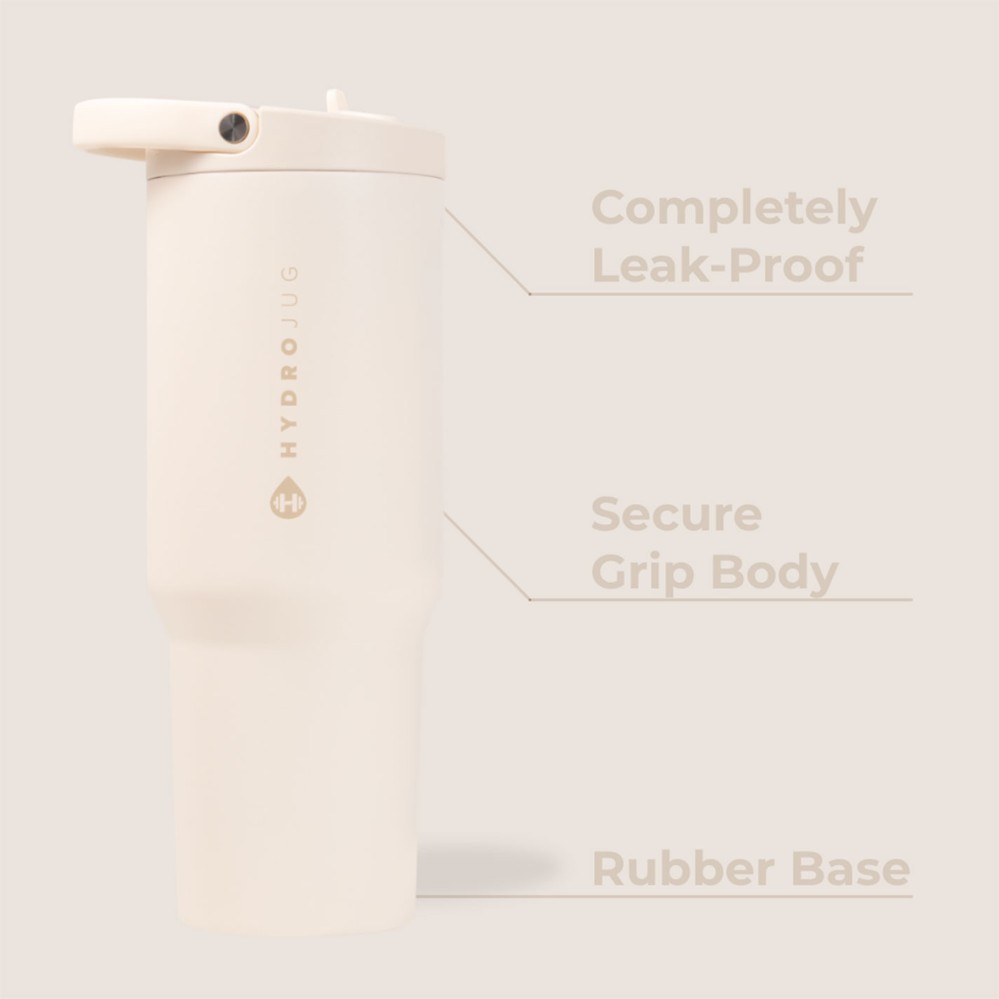 HydroJug Cream 32 oz Sport Insulated Mug - Image 1