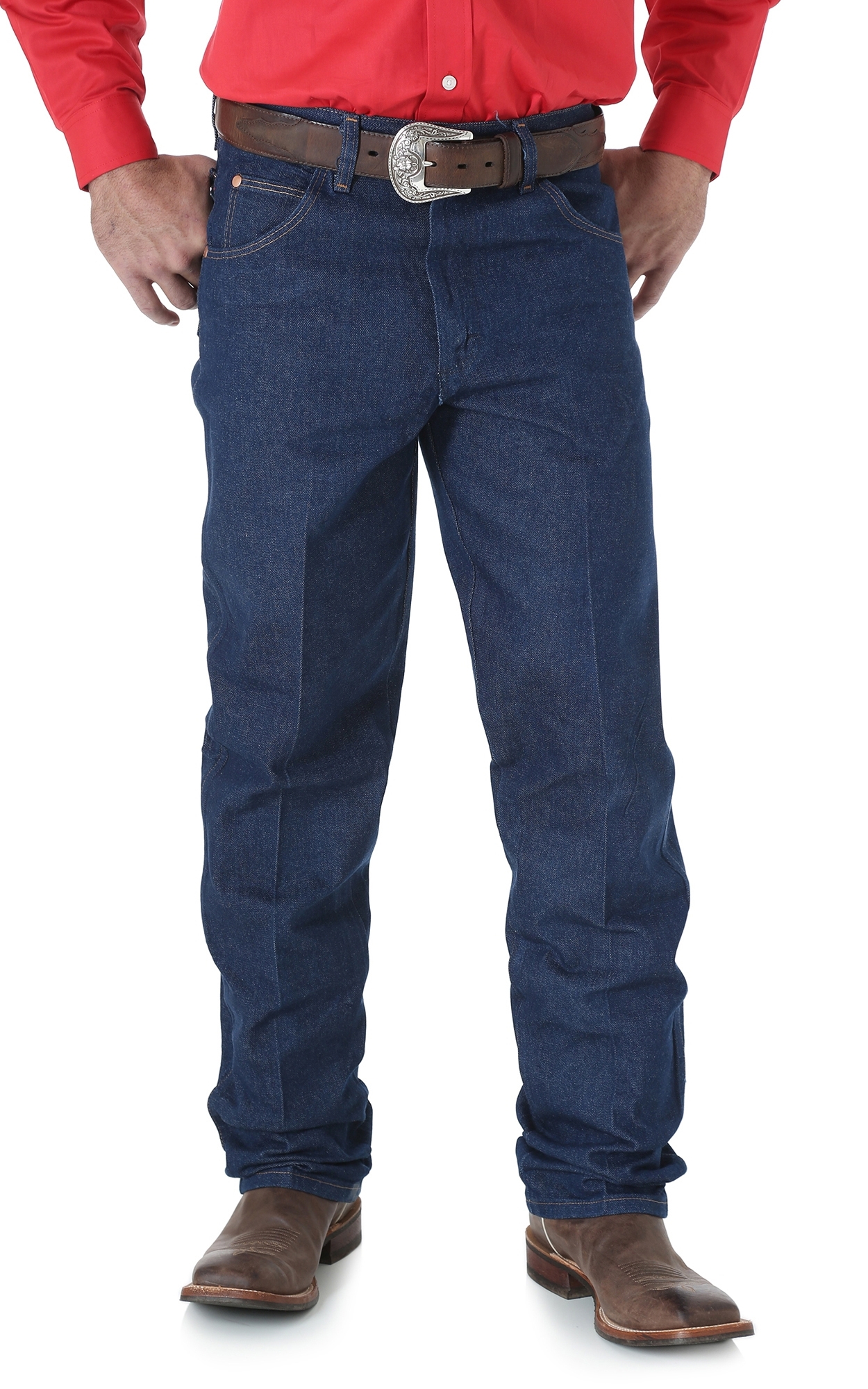 Wrangler Men's Cowboy Cut Rigid Denim Relaxed Fit Tall Jeans - Image 1
