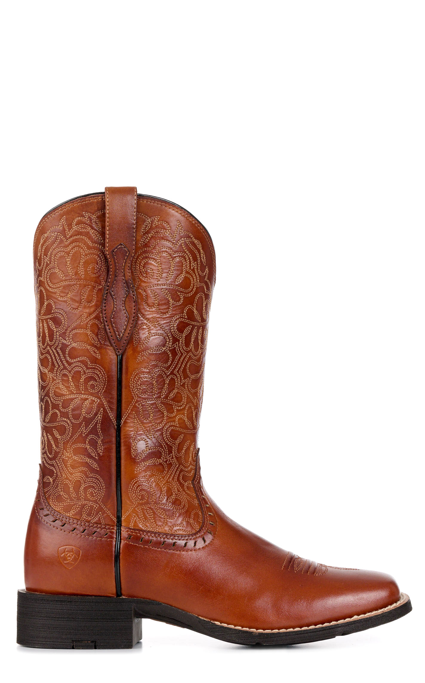 Ariat Women's Round Up Remuda Brown Wide Square Toe Cowboy Boots - Image 1