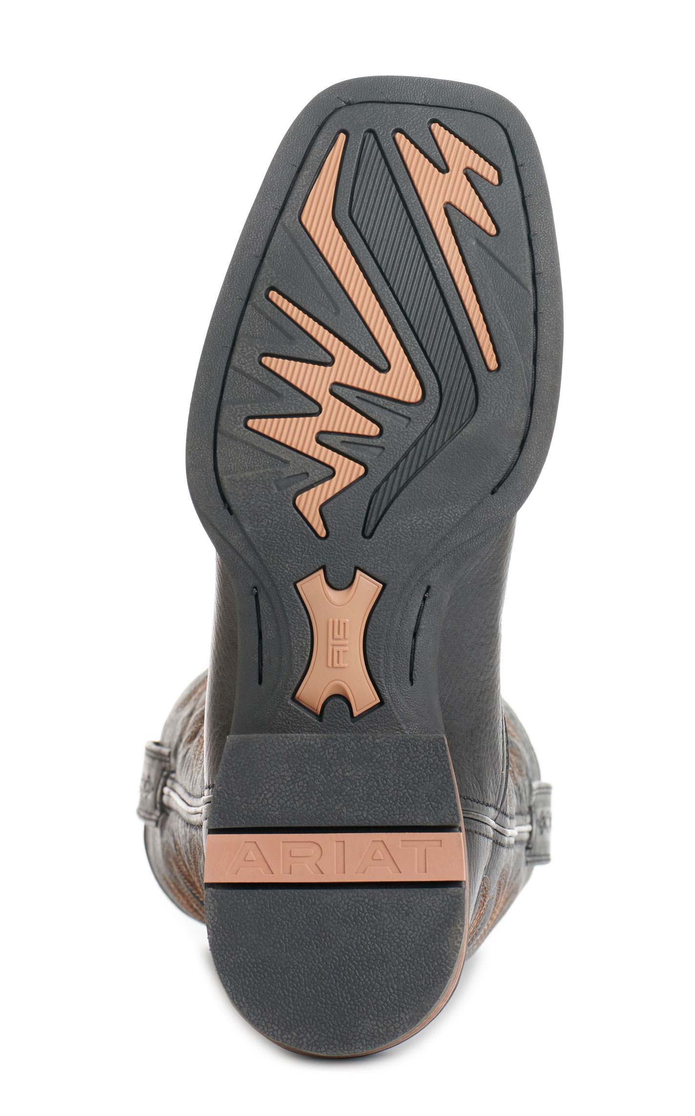 Ariat Men's Ricochet Black Carbon SMARTLITE Wide Square Toe Cowboy Boots - Image 1