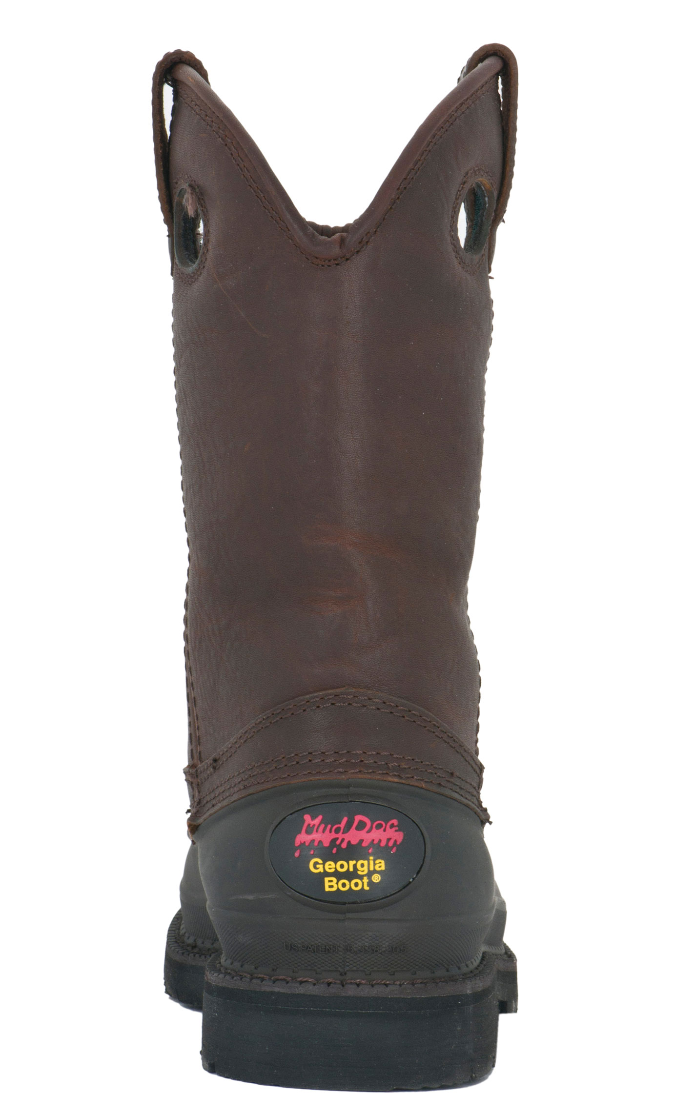 Georgia Men's Muddog Soggy Brown Leather and Rubber Round Steel Toe Work Boot - Image 1