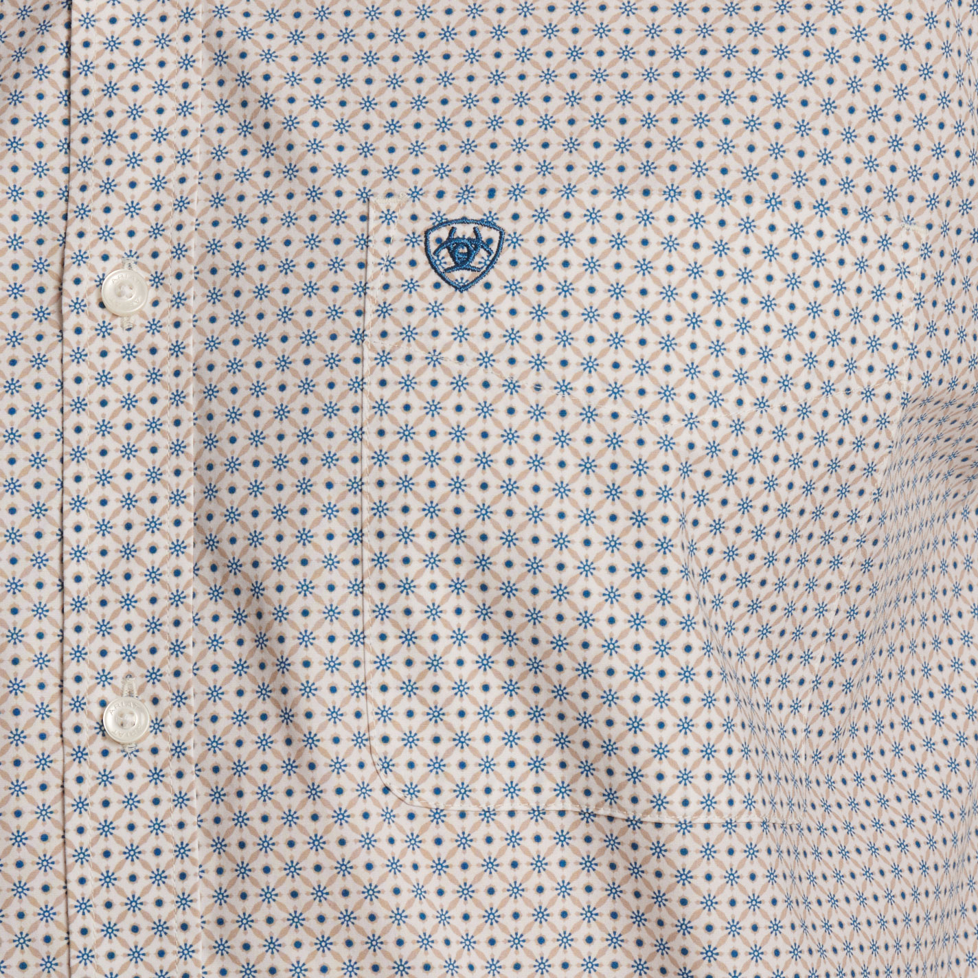 Ariat Men's Sutton Khaki Geo Print Western Shirt - Image 1