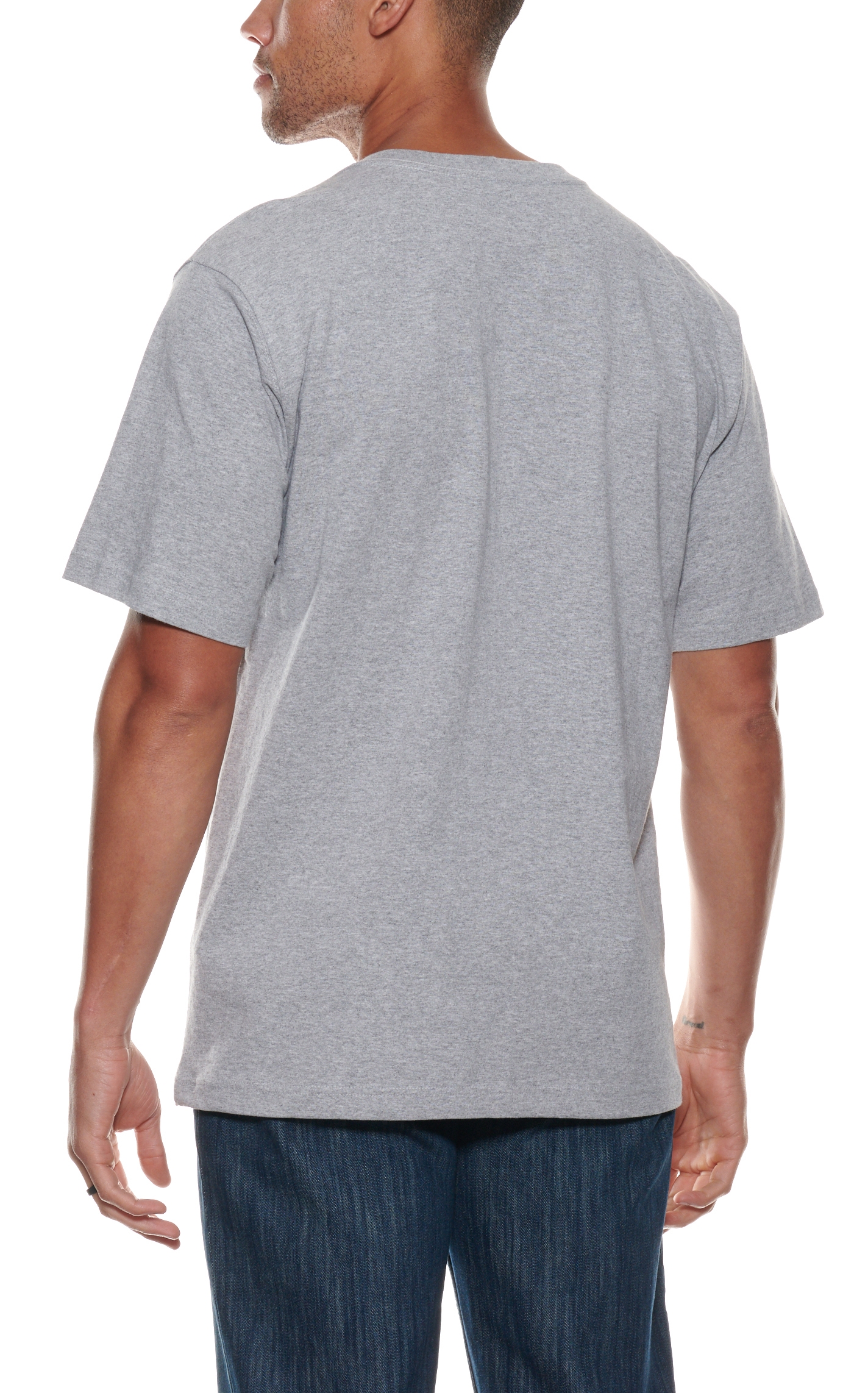 Carhartt Men's Heather Gray Loose Fit Short Sleeve Pocket Work T-Shirt - Image 1