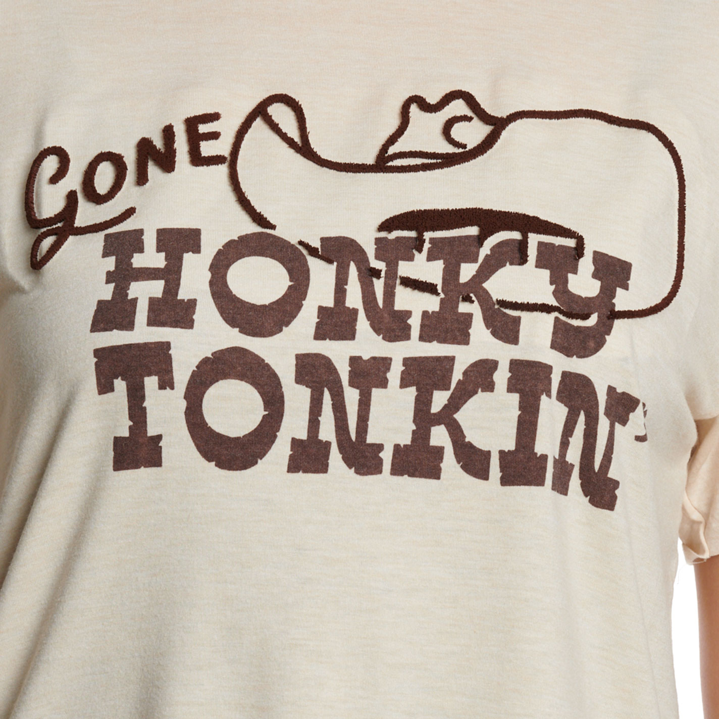 Howdy Hanny Women's Cream Honky Tonk Graphic T-Shirt - Image 1