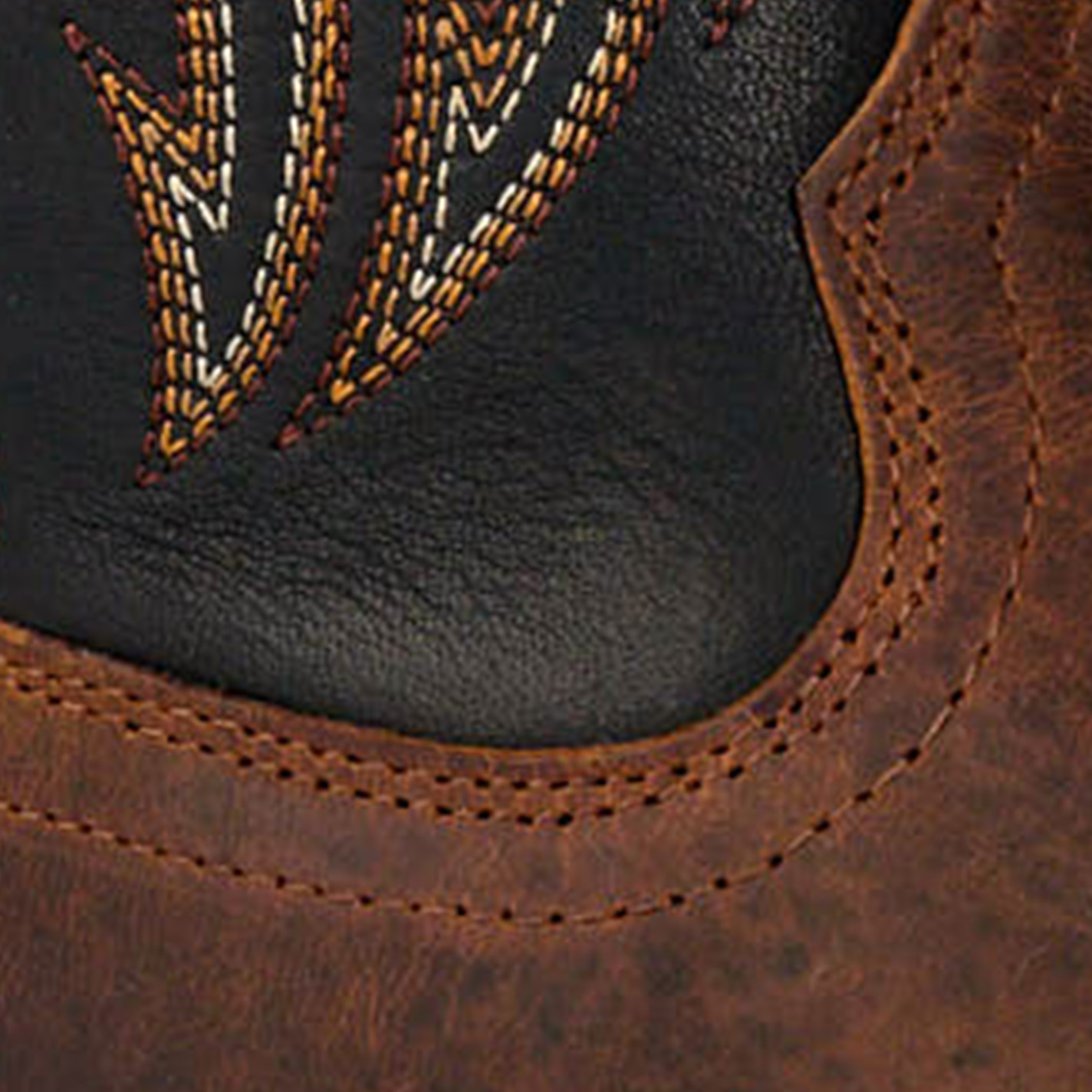 Ariat Men's Sport Rustler Brown & Black Wide Square Toe Cowboy Boots - Image 1