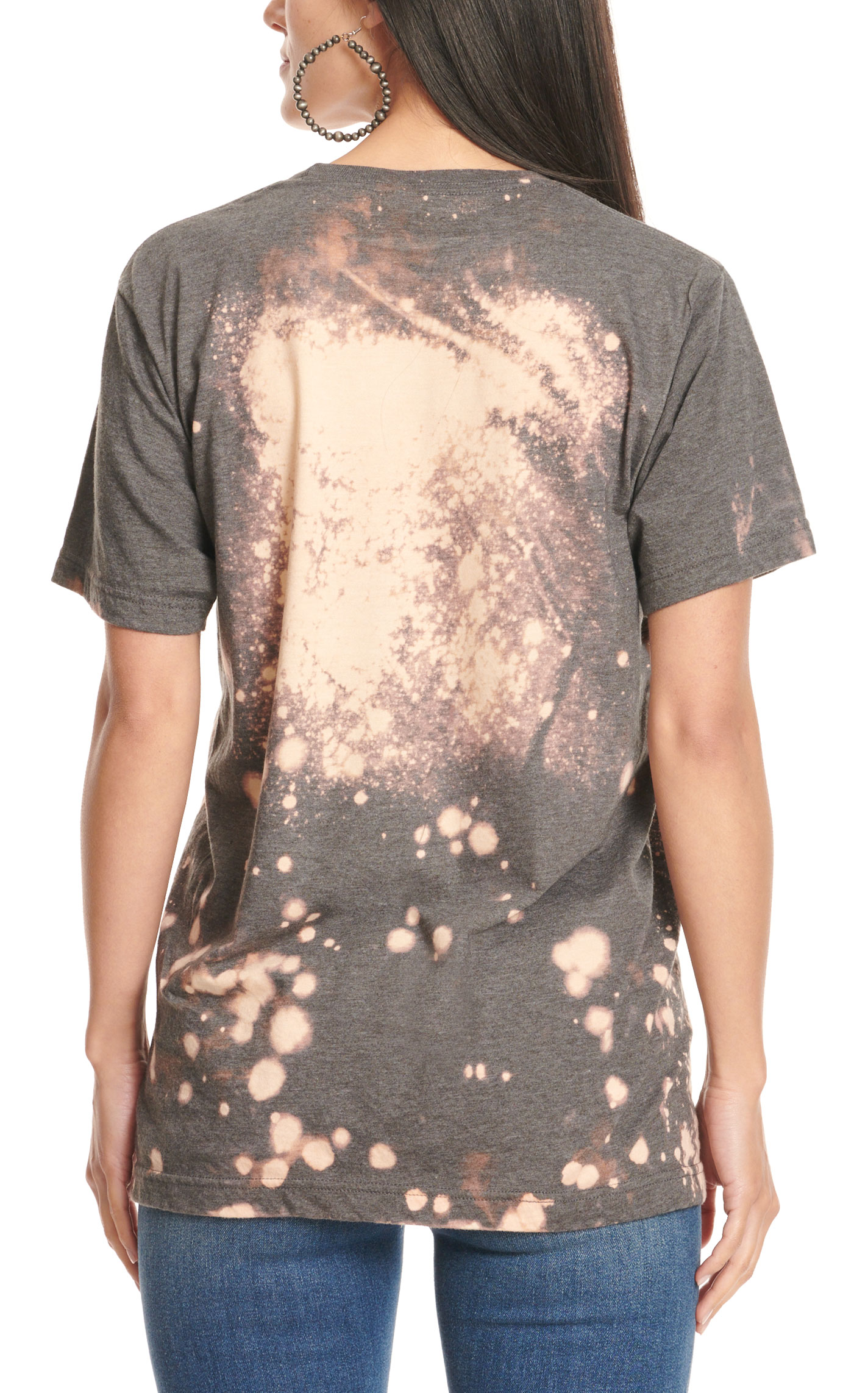 Lattimore Women's Charcoal Bleach Splatter You've Yee'd Your Last Haw T-Shirt - Image 1