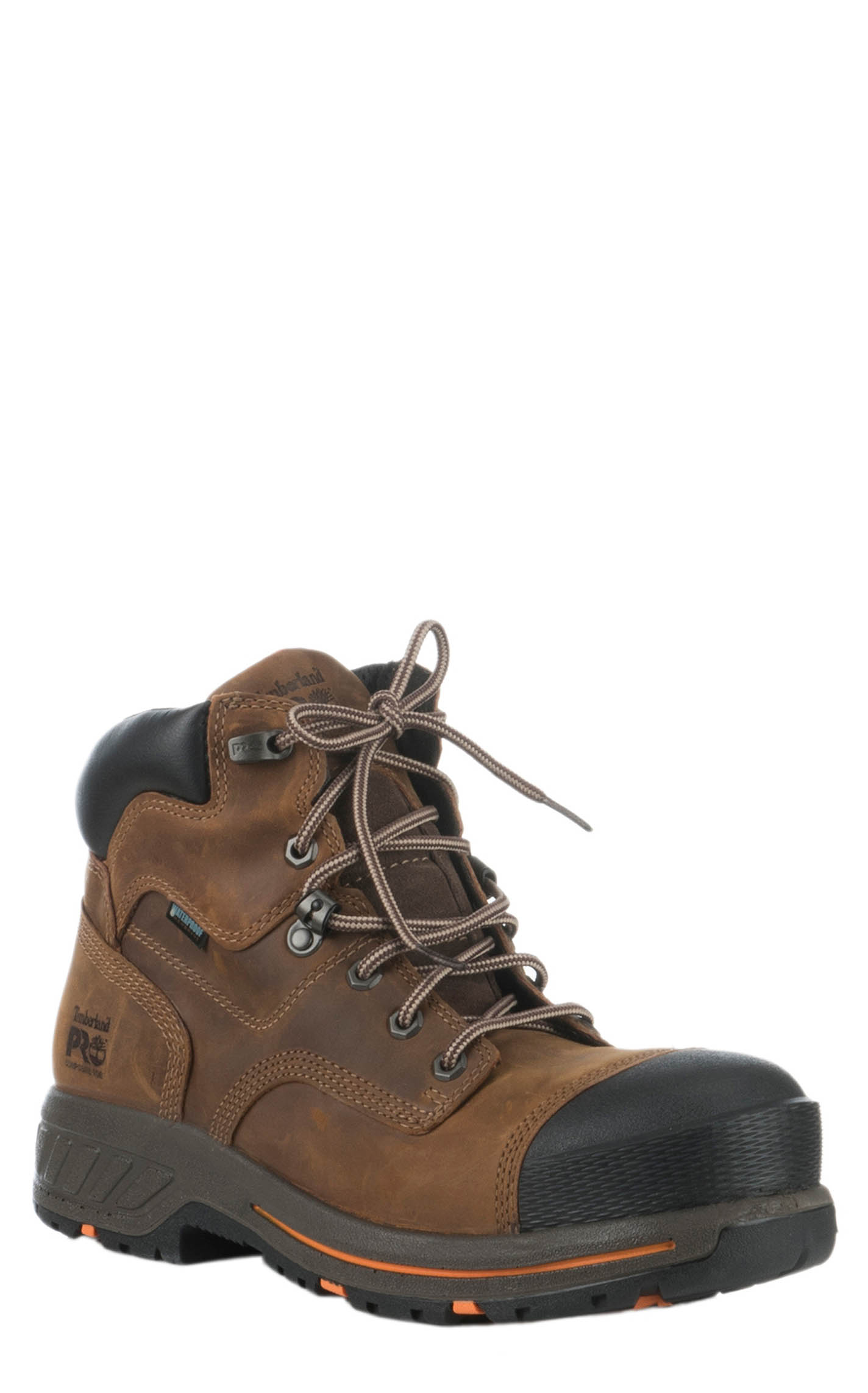 Timberland PRO Men's Helix HD Brown Round Composite Toe Lace Up Work Boot - Image 1
