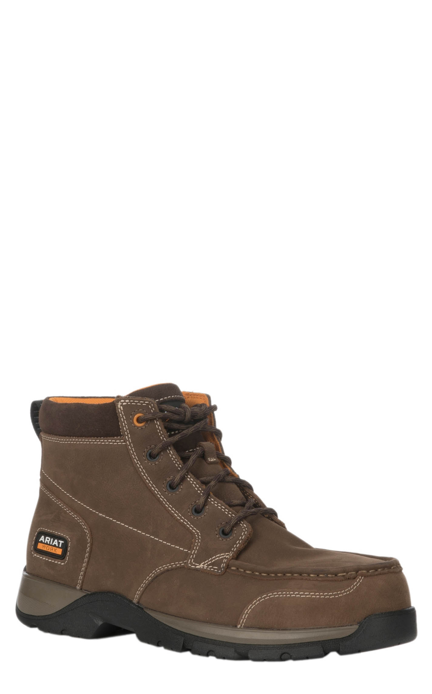 Ariat Men's Edge LTE Dark Brown Bantamweight Chukka Round Composite Toe Lace Up Work Boot - Image 1