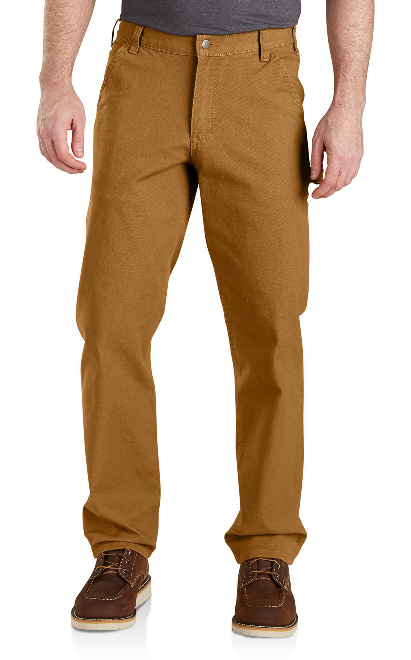 Carhartt Men's Duck Brown Rugged Flex Work Pants - Image 1