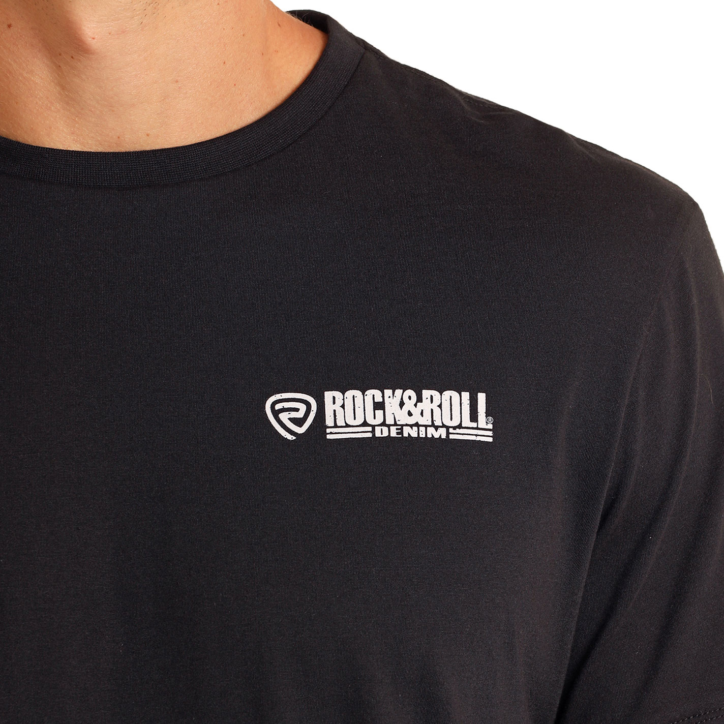 Rock & Roll Denim Men's Black Drinks Well Graphic T-Shirt - Image 1