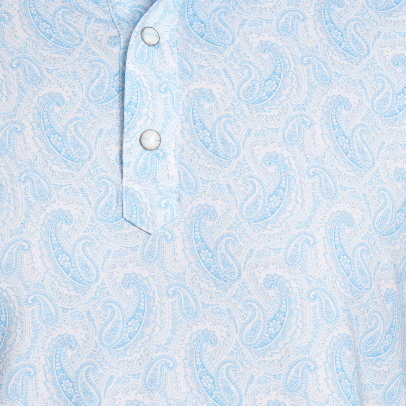 Rafter C Men's Blue Paisley Print Polo Shirt - Image 1