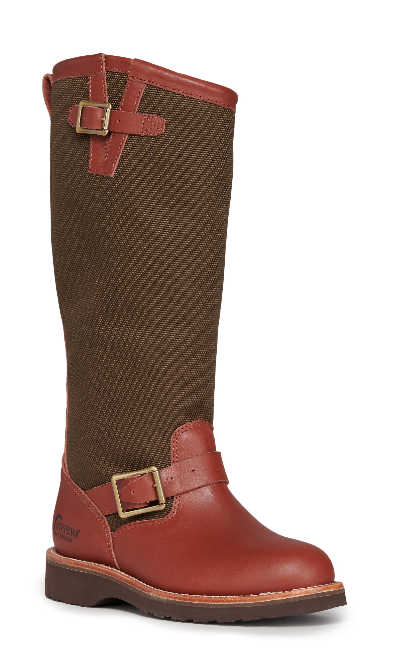 Chippewa Women's Sunjo Oro Russett & Espresso Round Toe Snake Boots - Image 1