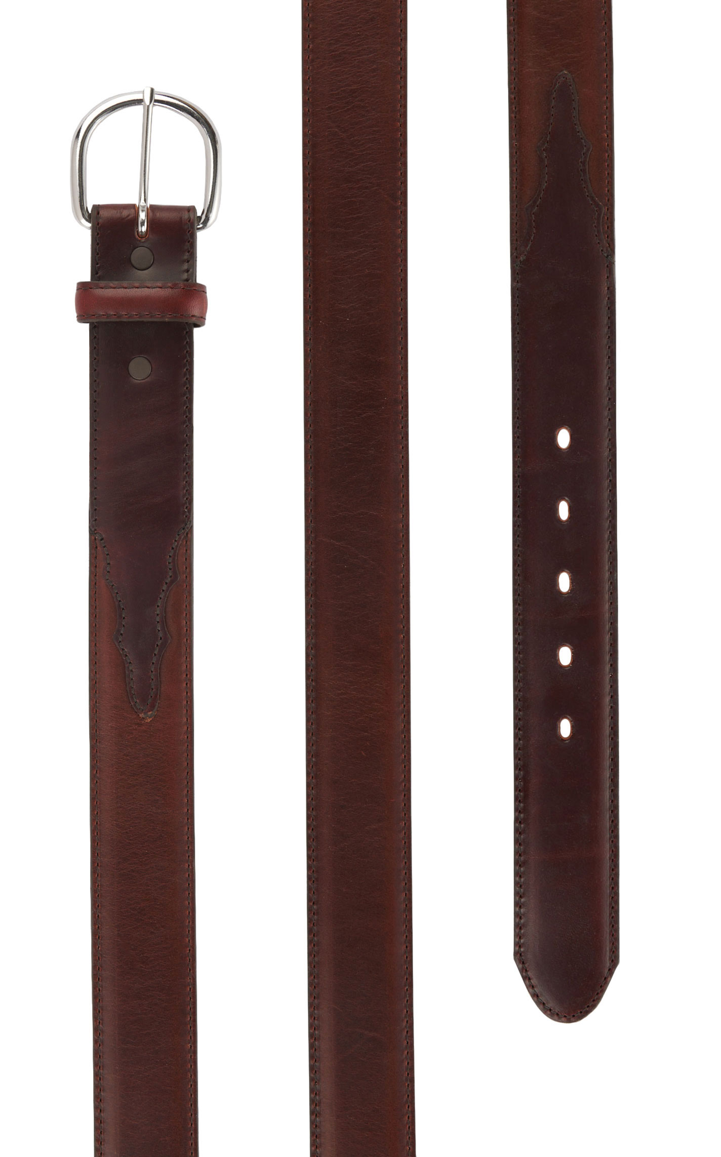 Justin Classic Oiled Brown Western Belt - Image 1