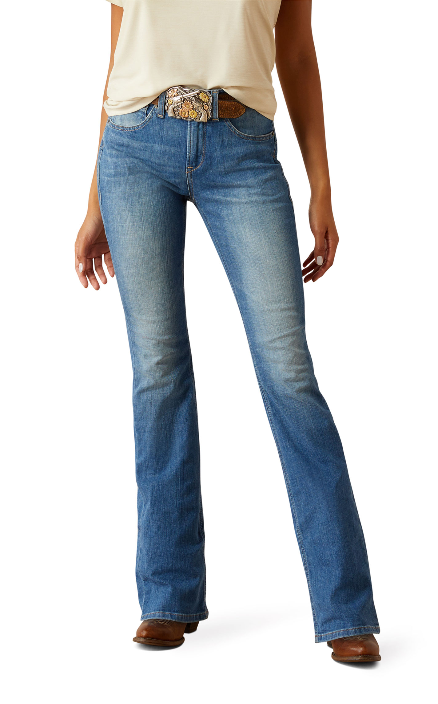 Ariat Women's Cassandra Anaheim Light Wash Boot Cut Jeans - Image 1
