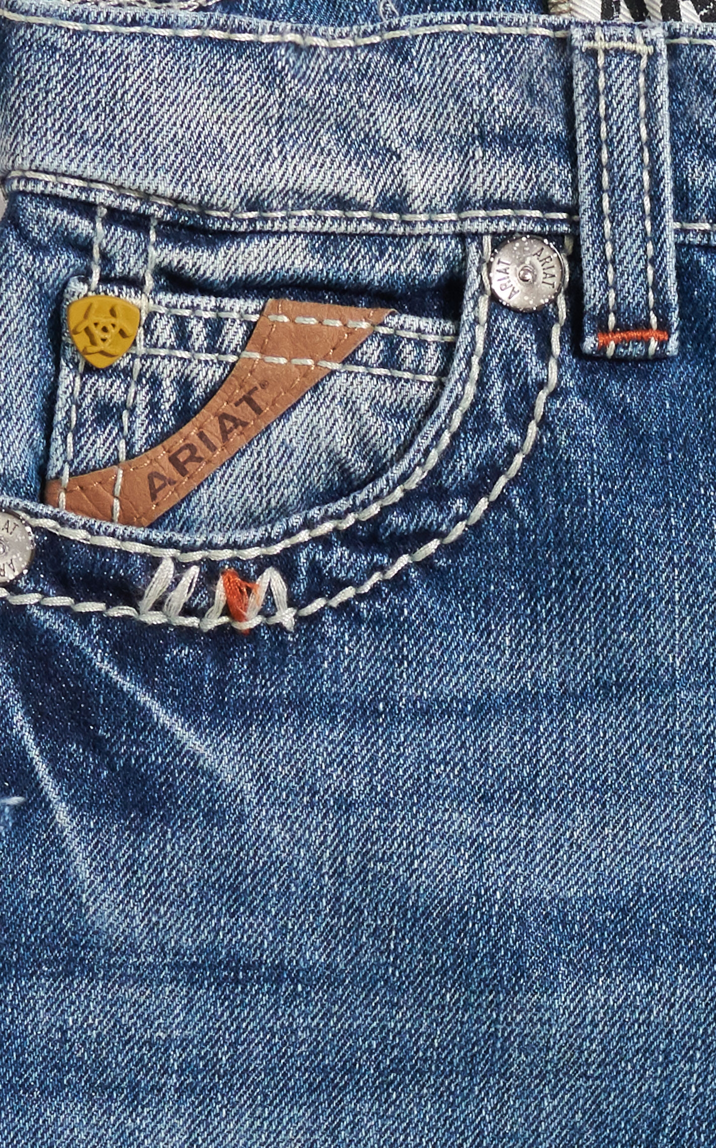Ariat Boy's B5 Charger Dakota Medium Wash Slim Fit Straight Leg Jeans (7-16) - Image 1