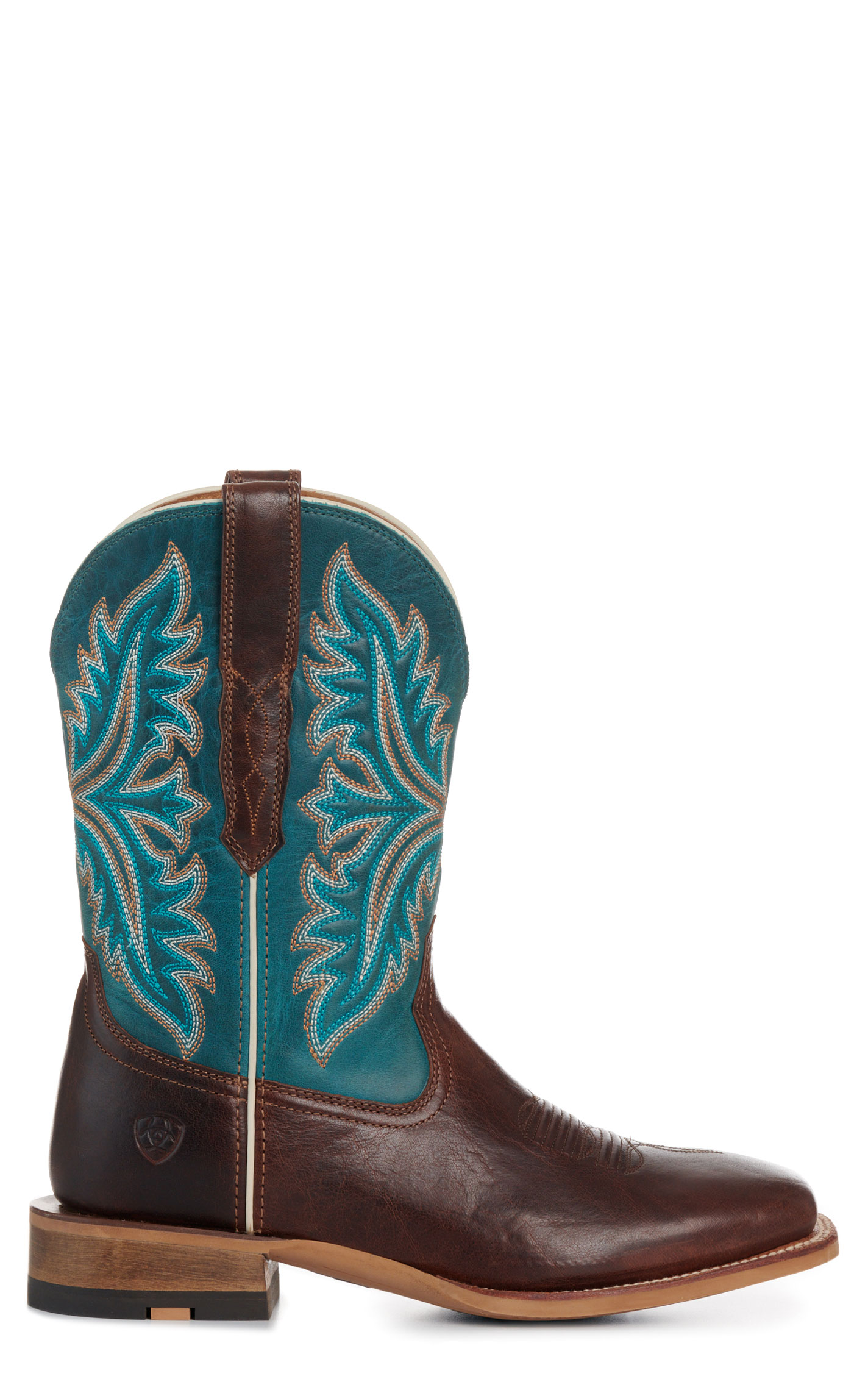 Ariat Men's Espresso Scuba Blue TekStep Wide Square Toe Cowboy Boots - Image 1