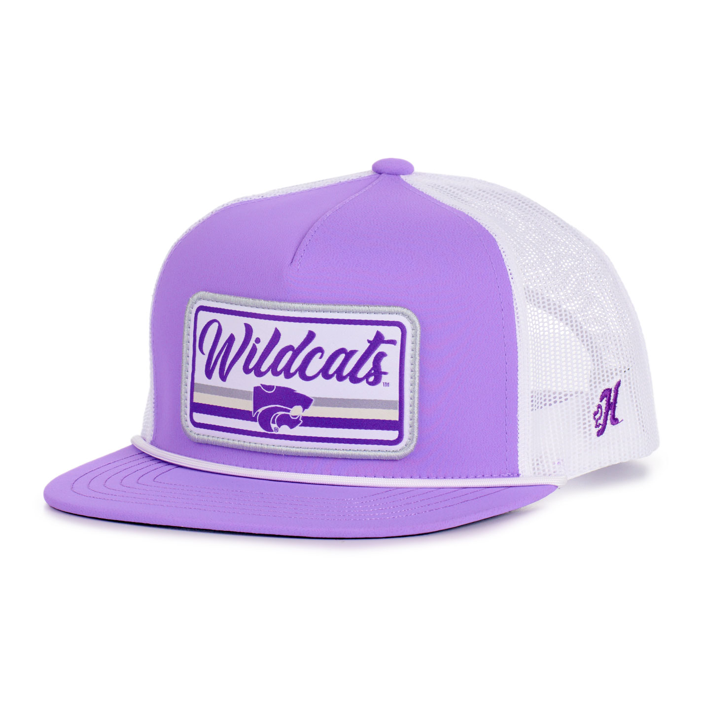 Hooey Collegiate Collection Lavender & White KSU Logo Curved Bill Patch Cap - Image 1