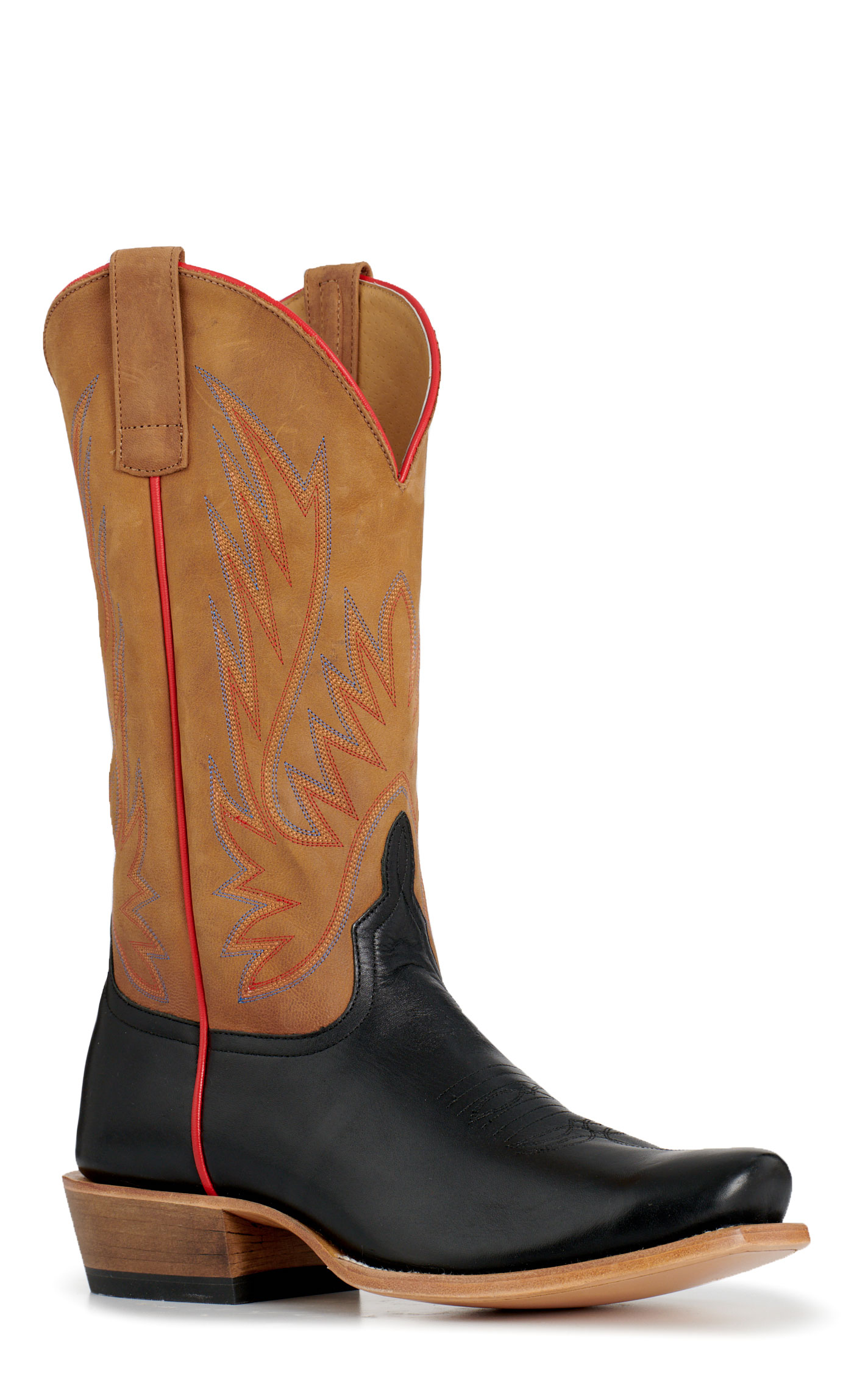 Anderson Bean Men's Horsepower Black & Copper Madcat Leather Snip Toe Cowboy Boots - Image 1