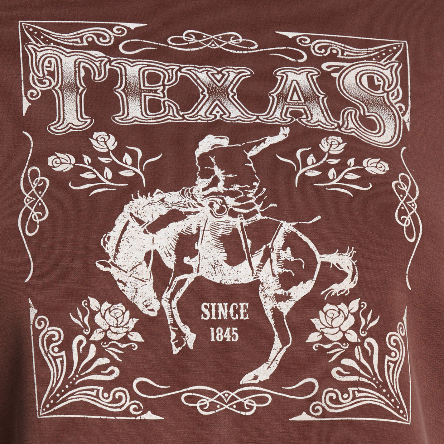 Moa Moa Women's Cappuccino Texas Graphic Cropped T-Shirt - Image 1
