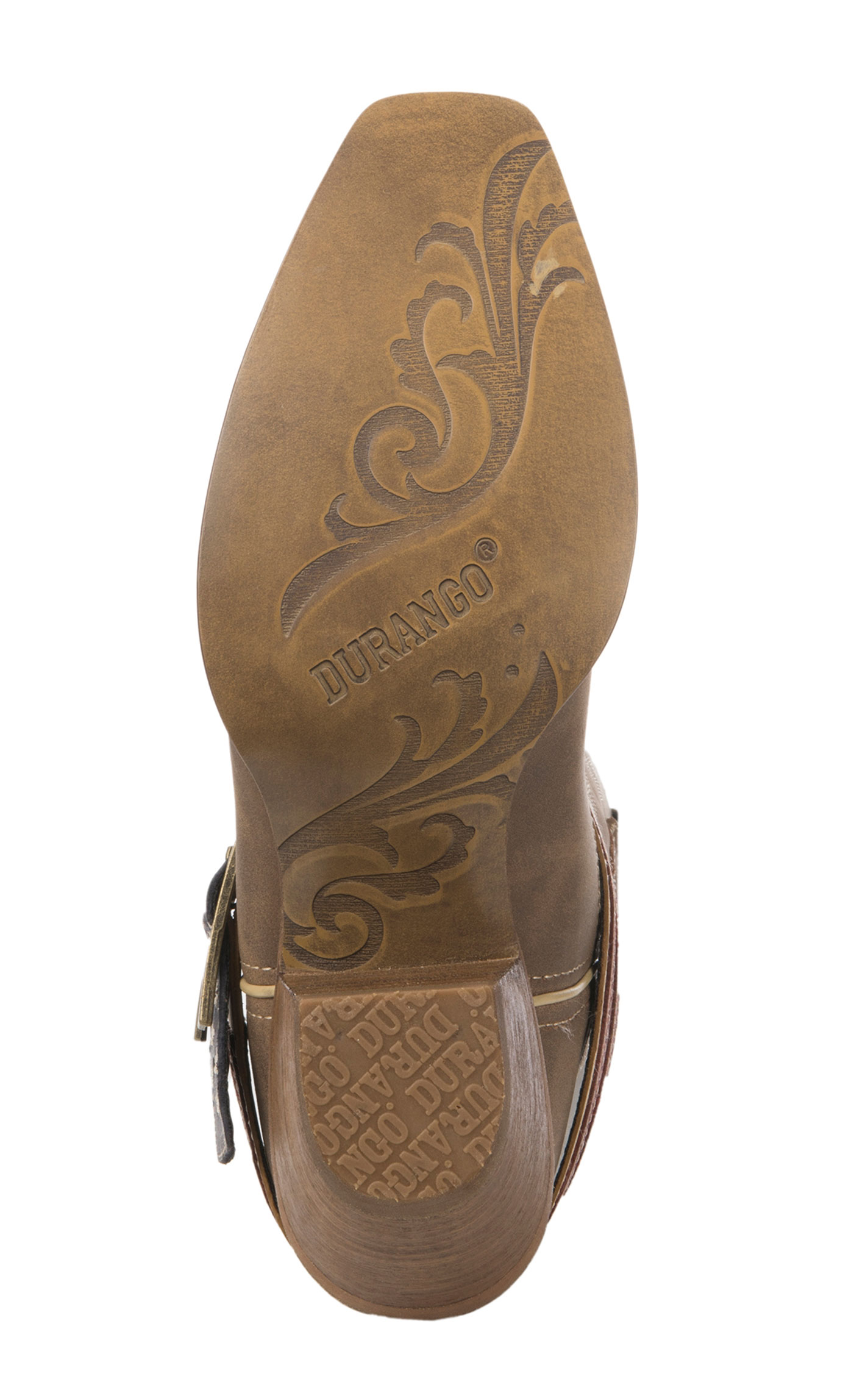 Crush by Durango Women's Brown Khaki Flag Accessory Snip Toe Cowboy Boot - Image 1